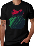 Cactus Graphic Tee - Unique Mens Black T-Shirt