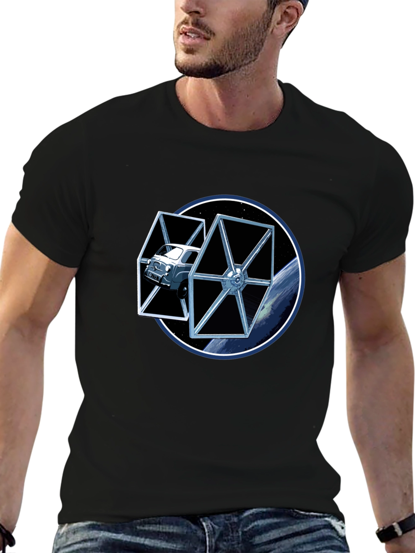 Star Car Black T-Shirt