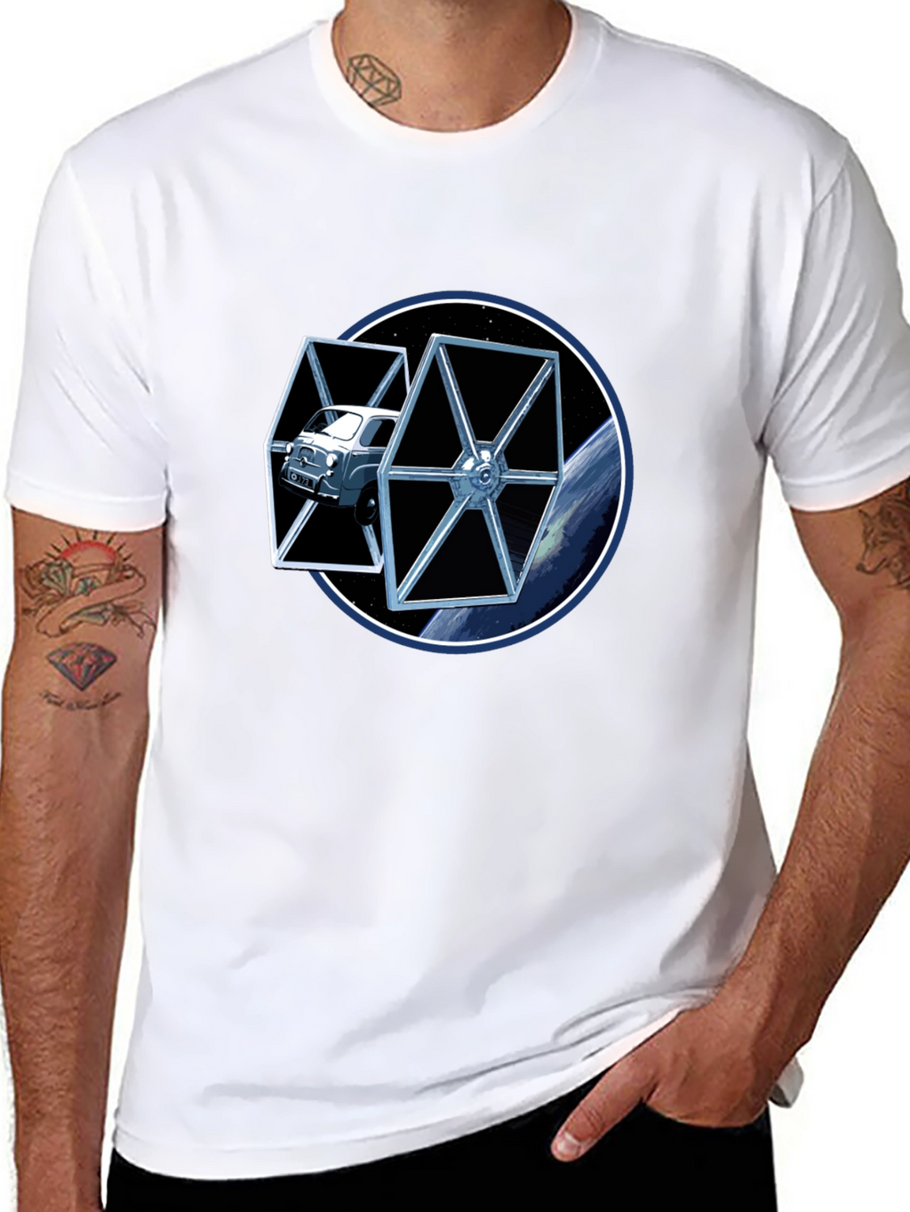 Star Car Black T-Shirt