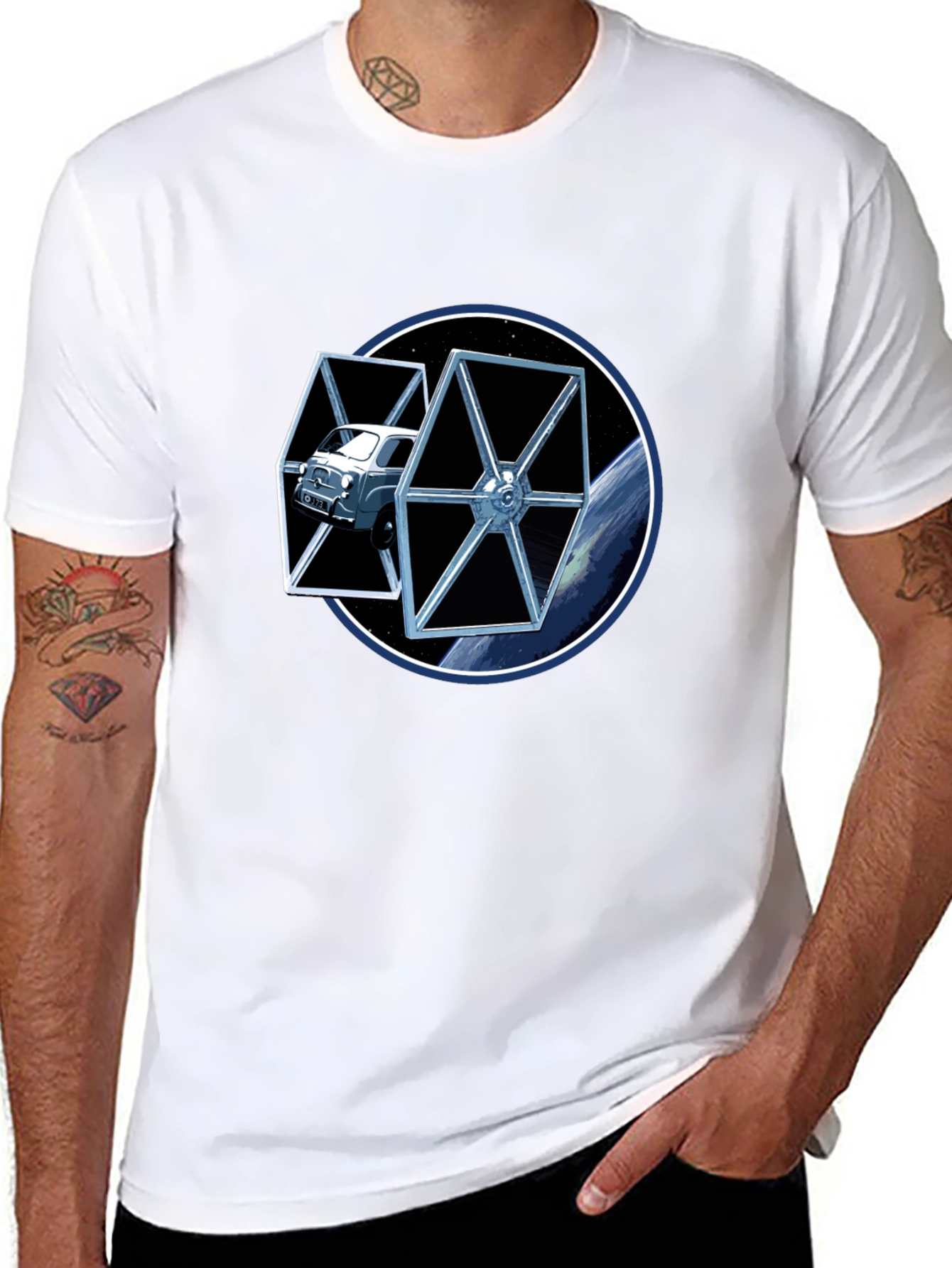 Star Car Black T-Shirt