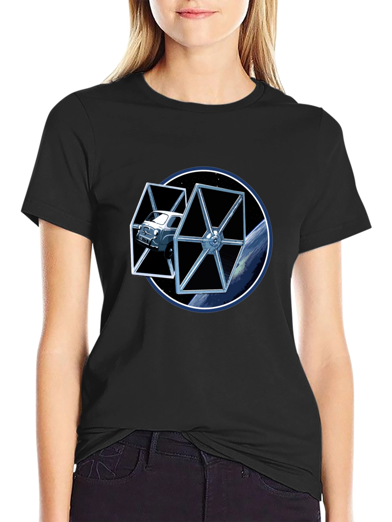 Star Car Black T-Shirt