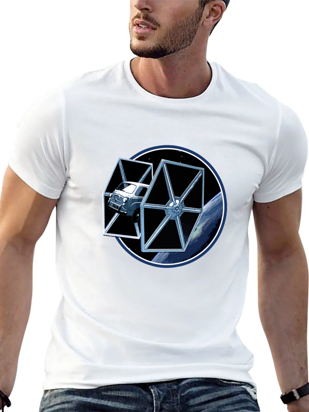 Star Car Black T-Shirt