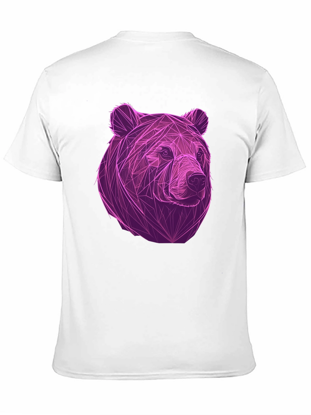 Geometric Bear Graphic Tee - Cool Mens Black T-Shirt