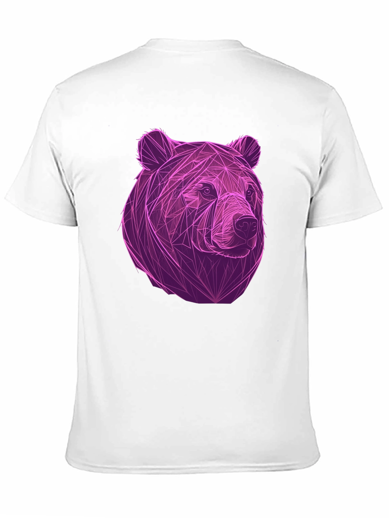 Geometric Bear Graphic Tee - Cool Mens Black T-Shirt