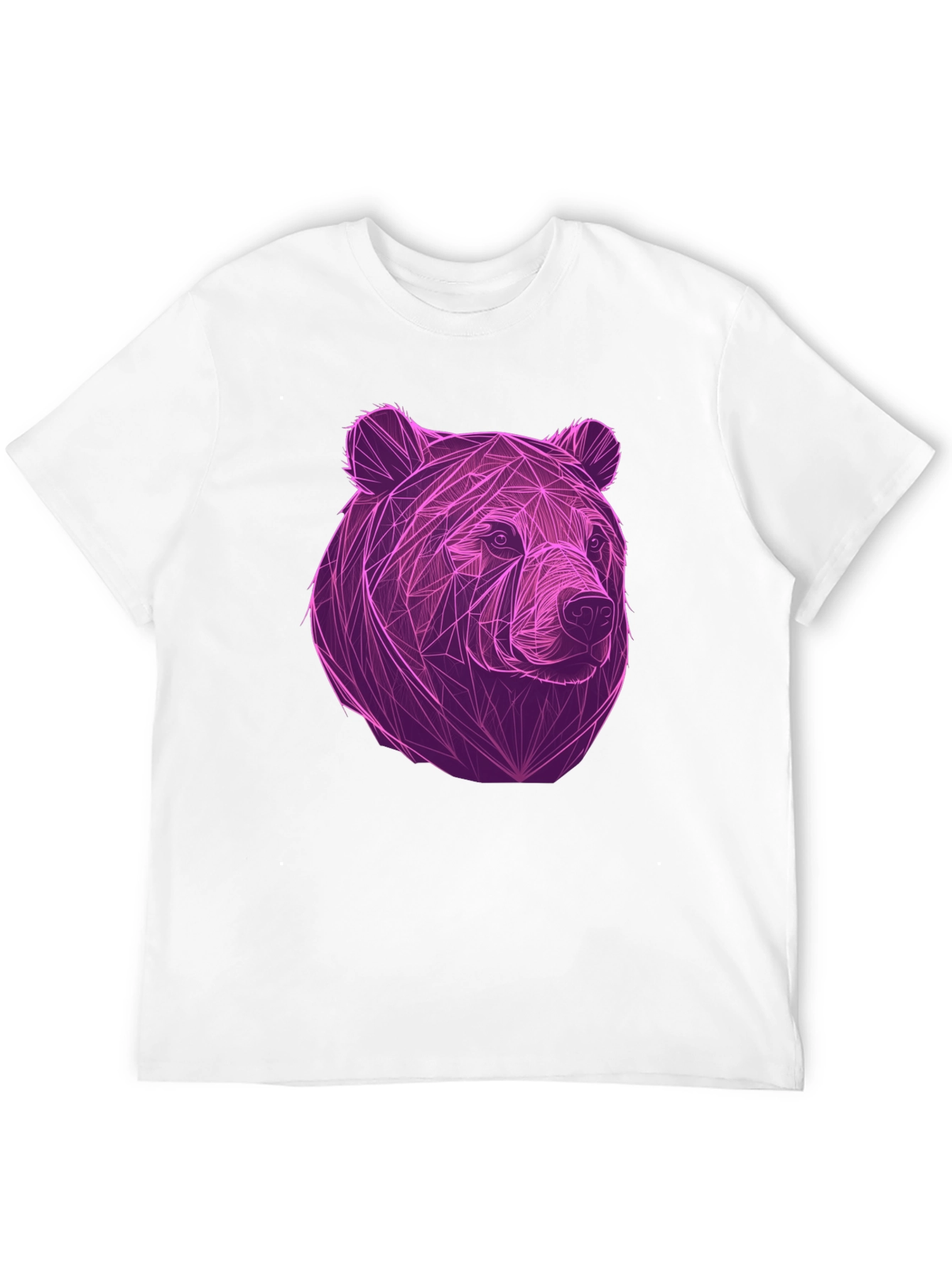 Geometric Bear Graphic Tee - Cool Mens Black T-Shirt