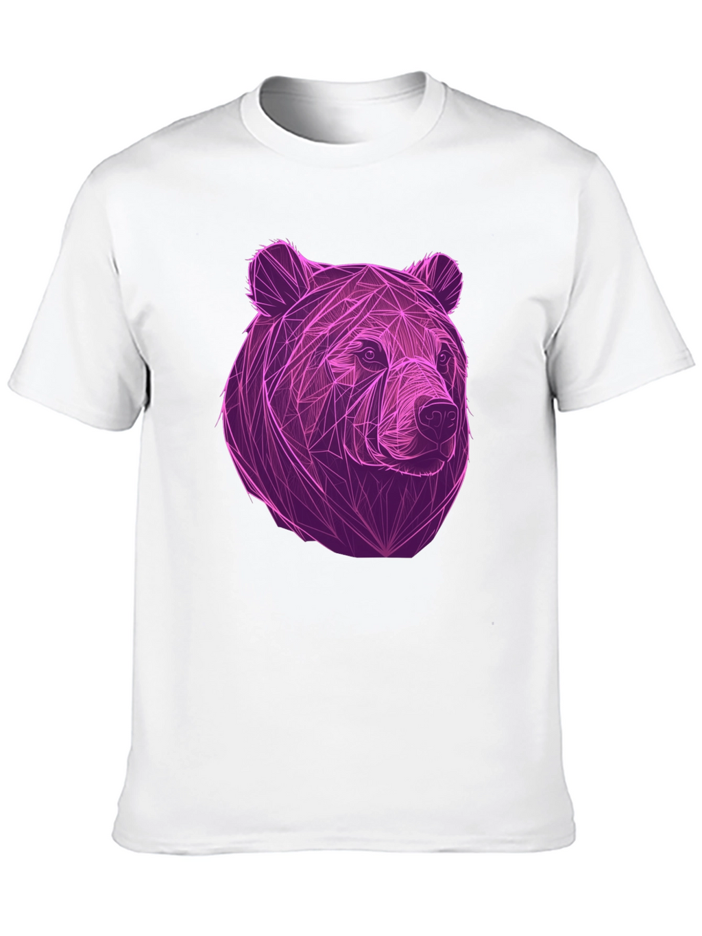 Geometric Bear Graphic Tee - Cool Mens Black T-Shirt