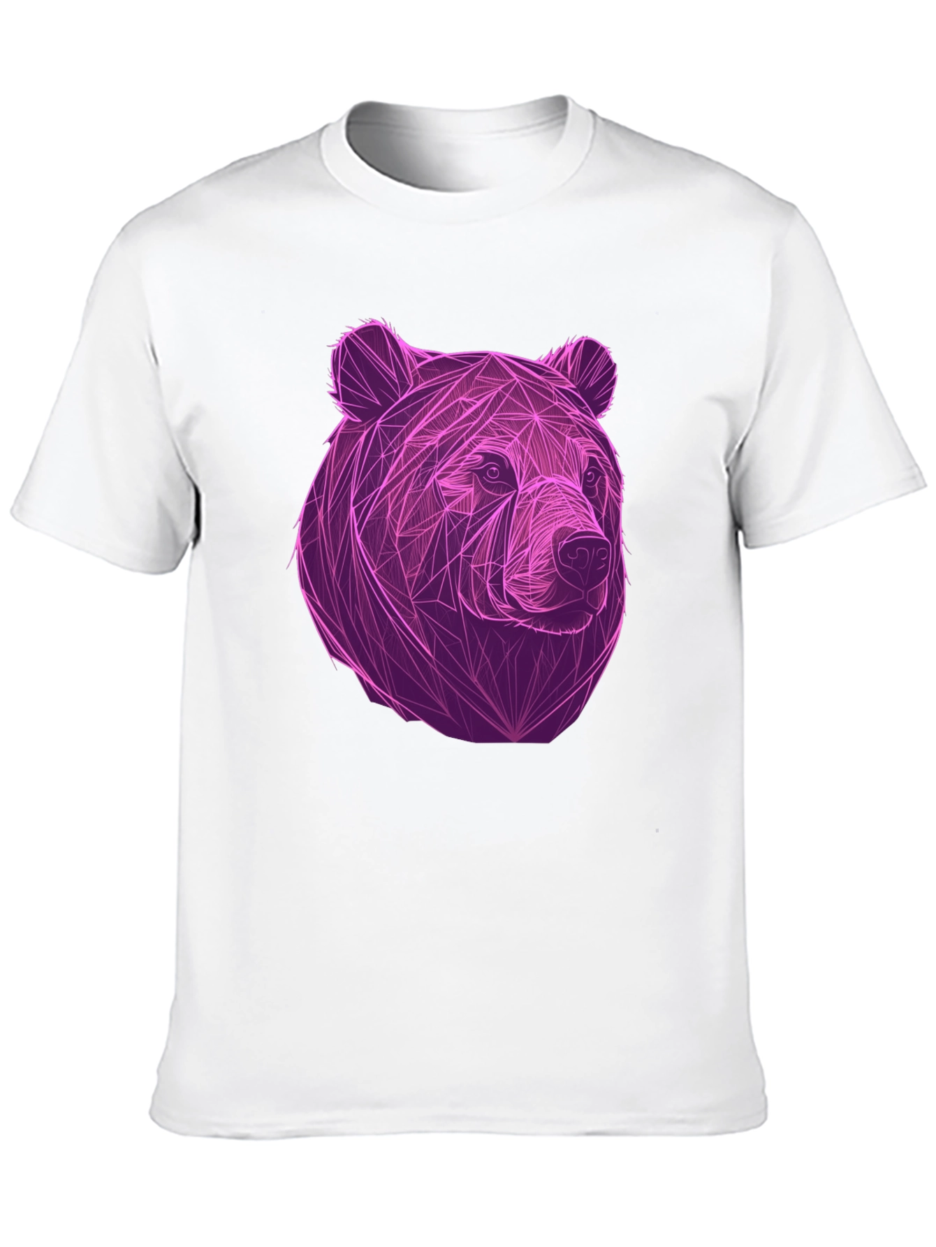 Geometric Bear Graphic Tee - Cool Mens Black T-Shirt