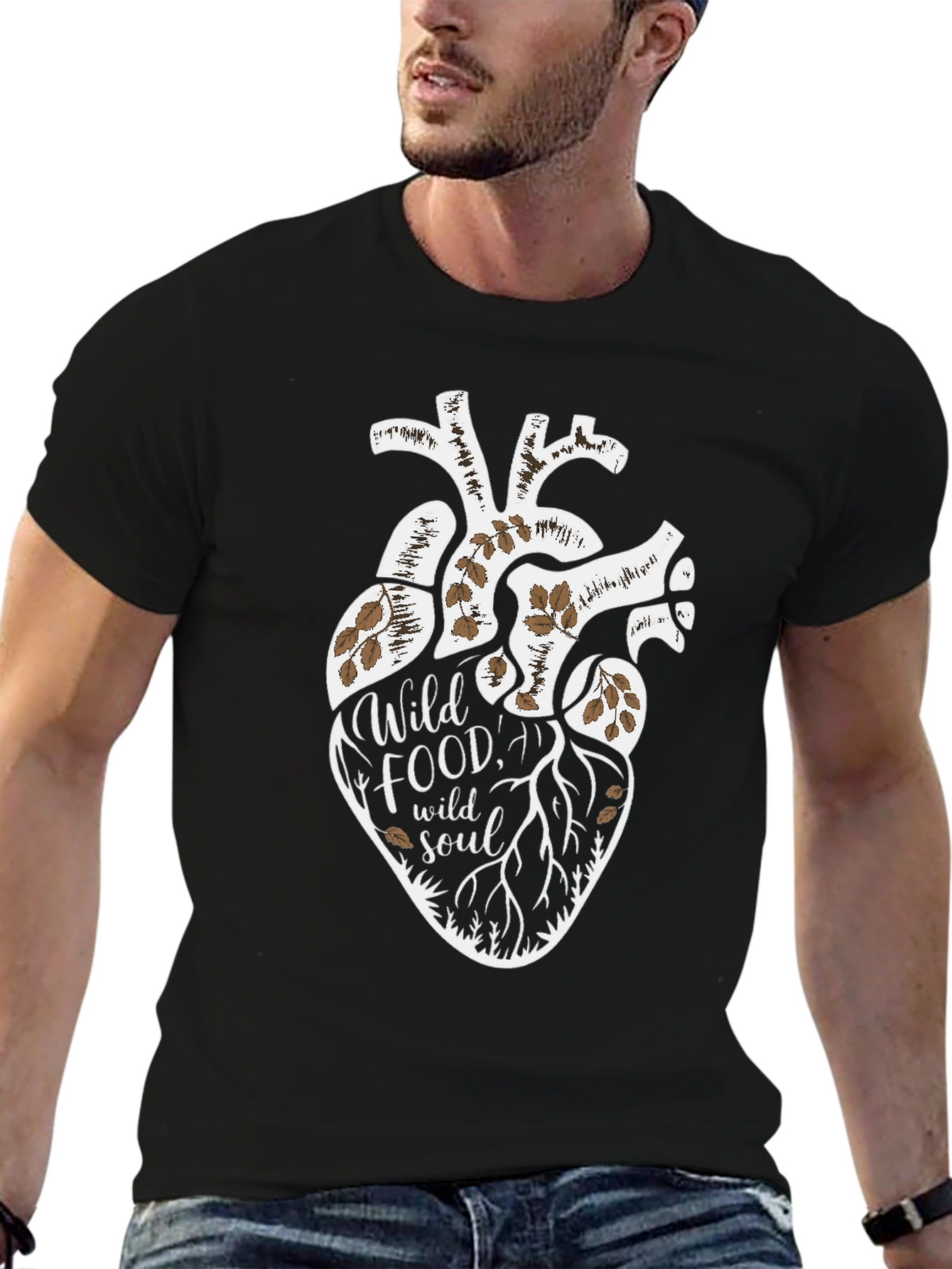 Wild Food Wild Soul Graphic Tee - Stylish Nature-Inspired Shirt