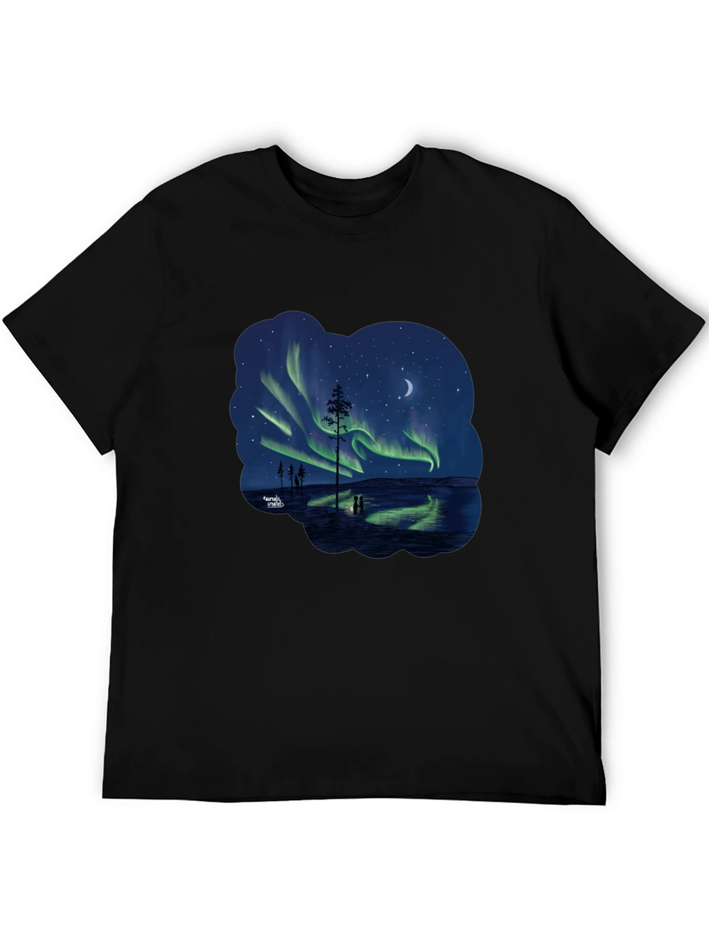 Aurora Borealis Black T-Shirt