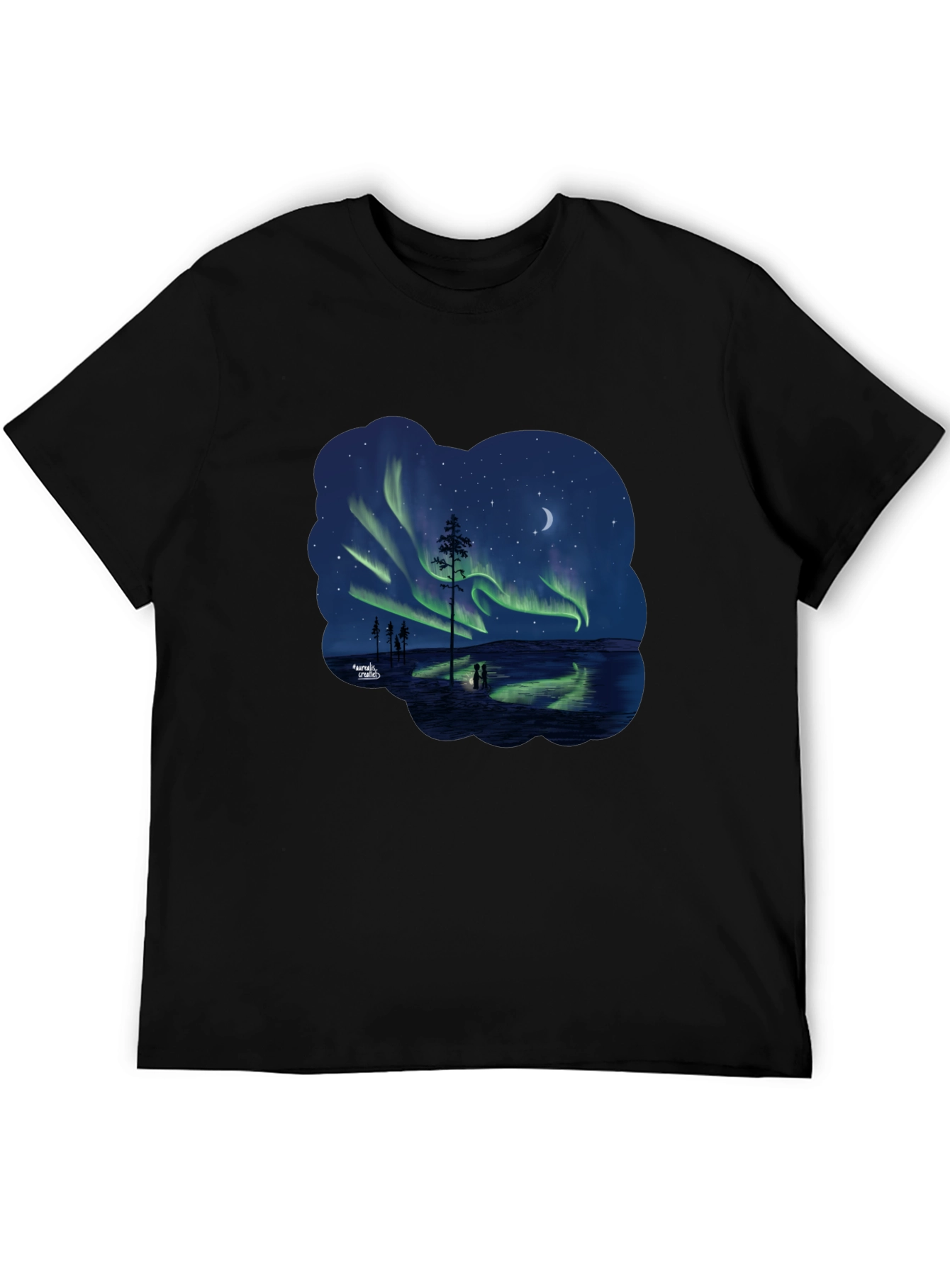 Aurora Borealis Black T-Shirt