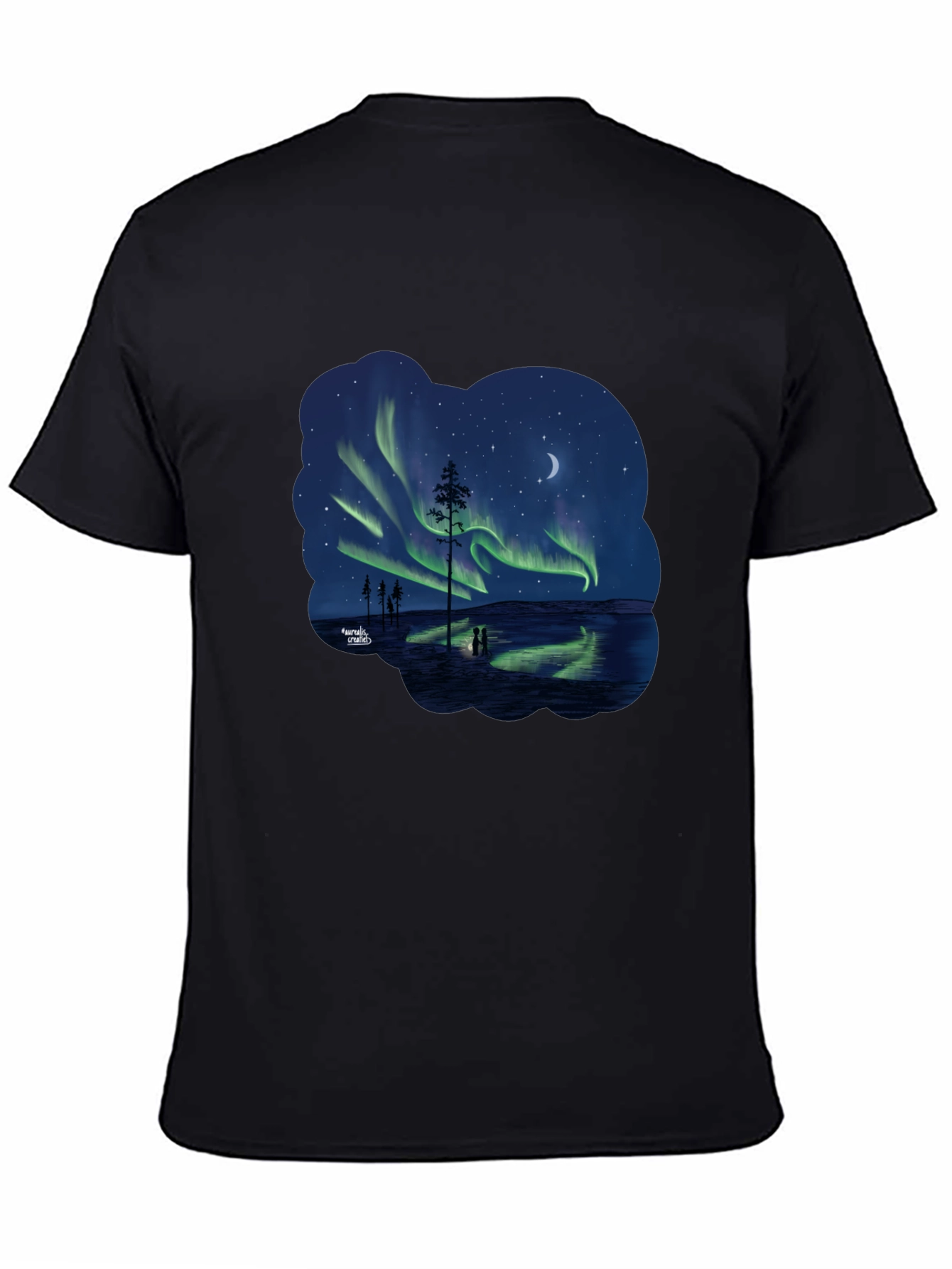 Aurora Borealis Black T-Shirt
