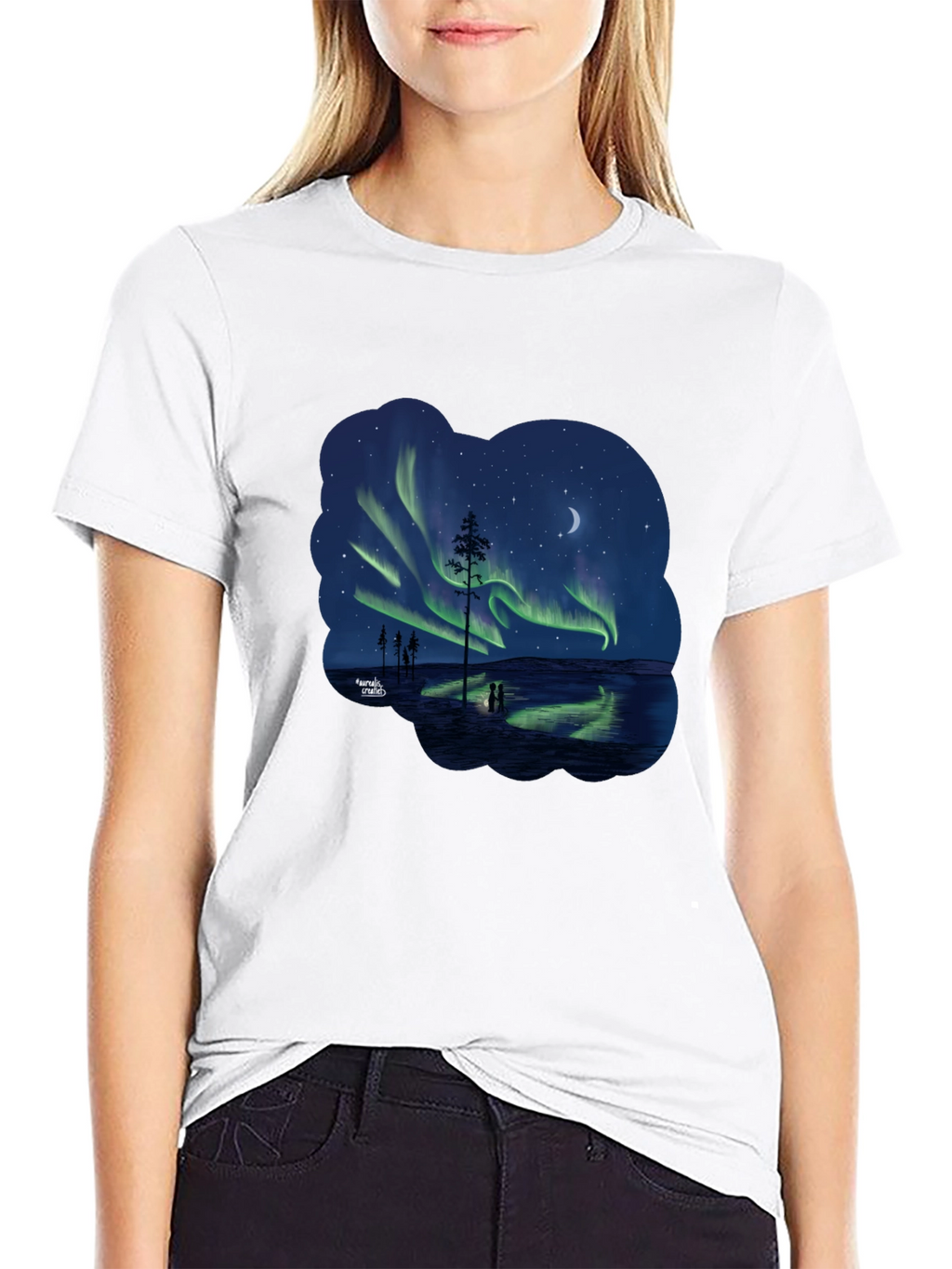 Aurora Borealis Black T-Shirt