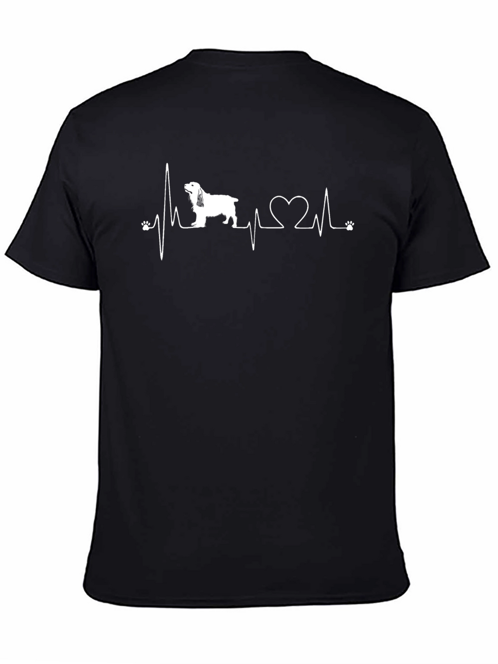 Dog Heartbeat T-Shirt - Black Graphic Tee
