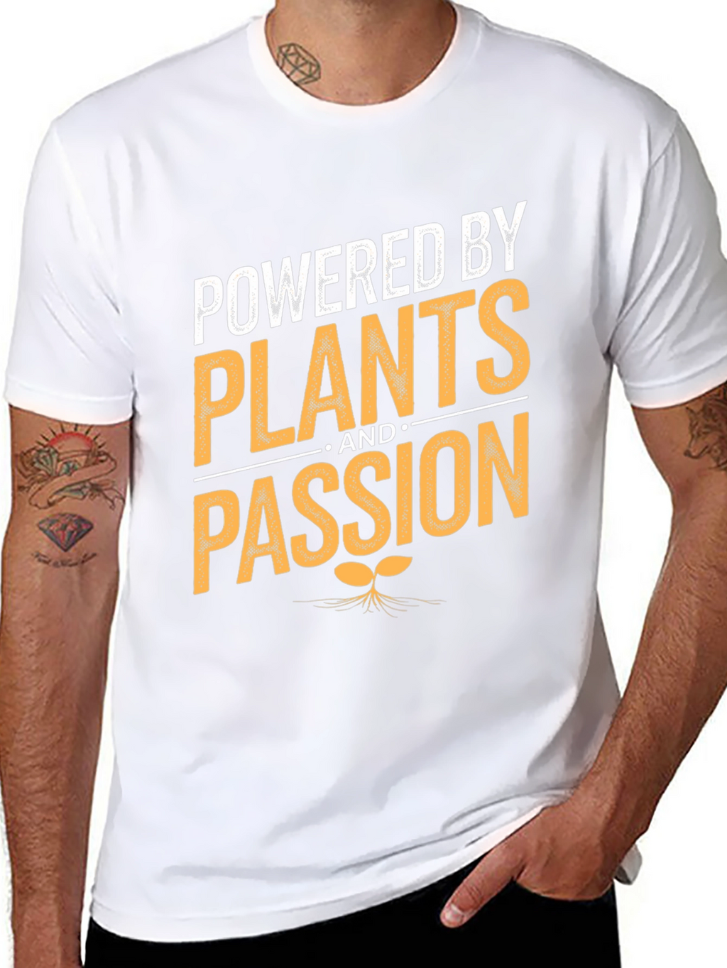 Powered By Plants and Passion T-Shirt Vegan Tee