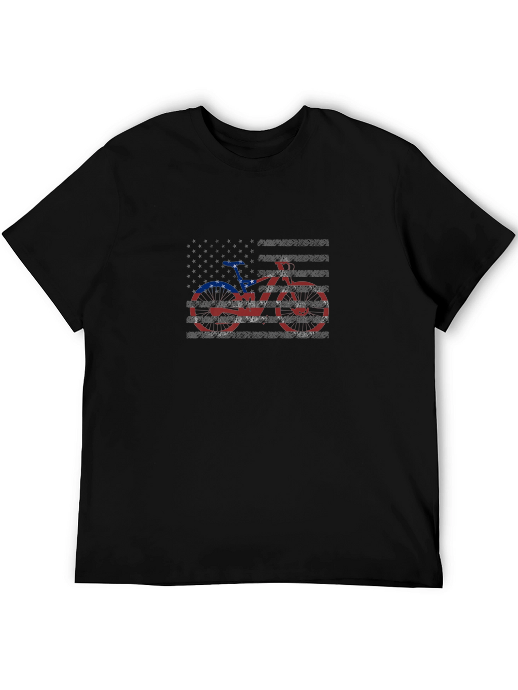 American Flag Bicycle Graphic T-Shirt