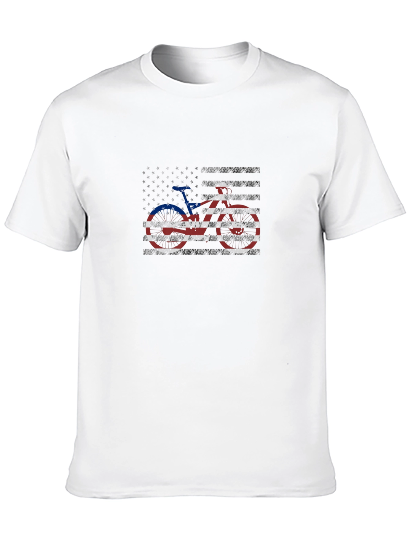 American Flag Bicycle Graphic T-Shirt