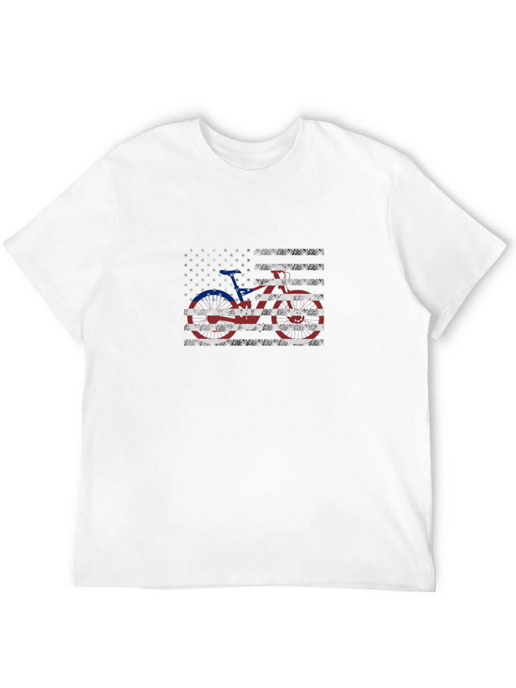 American Flag Bicycle Graphic T-Shirt