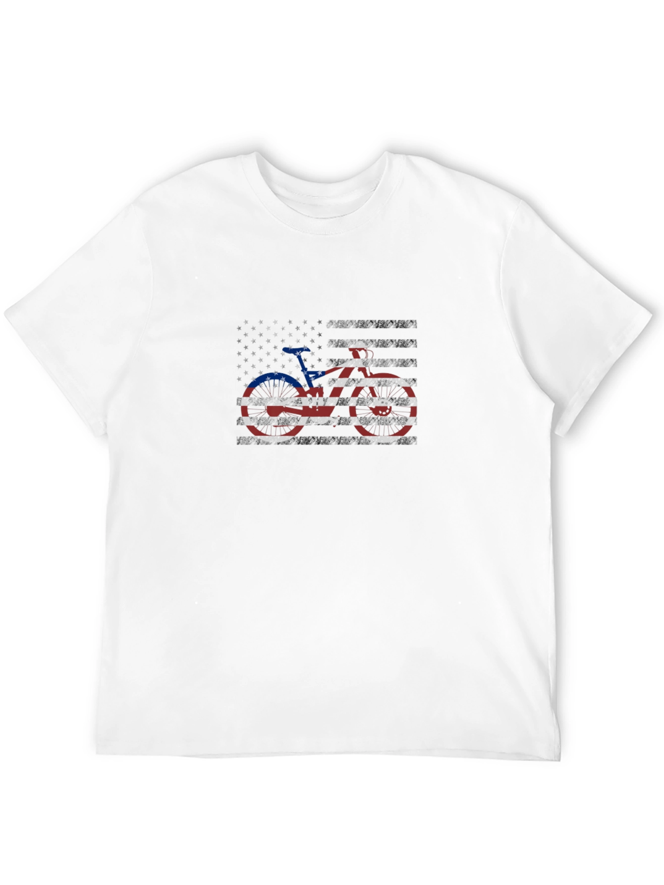 American Flag Bicycle Graphic T-Shirt