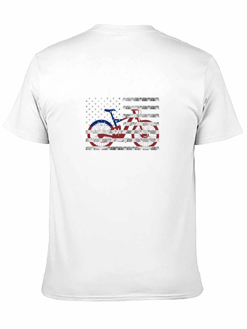 American Flag Bicycle Graphic T-Shirt