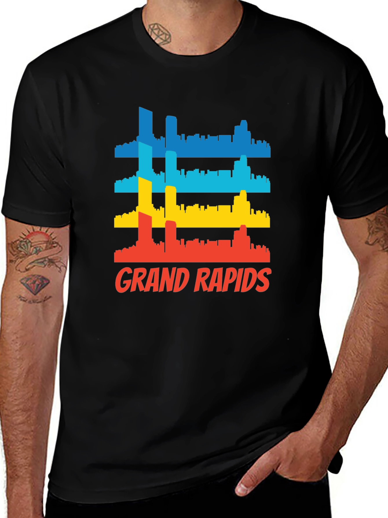 Grand Rapids Cityscape Graphic T-Shirt