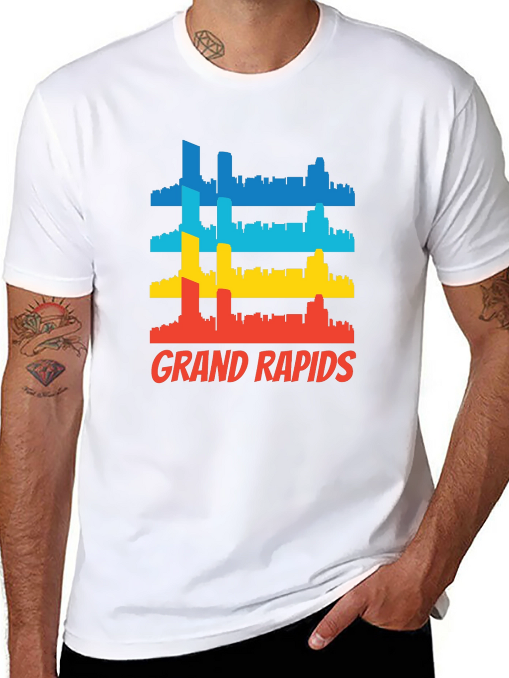 Grand Rapids Cityscape Graphic T-Shirt