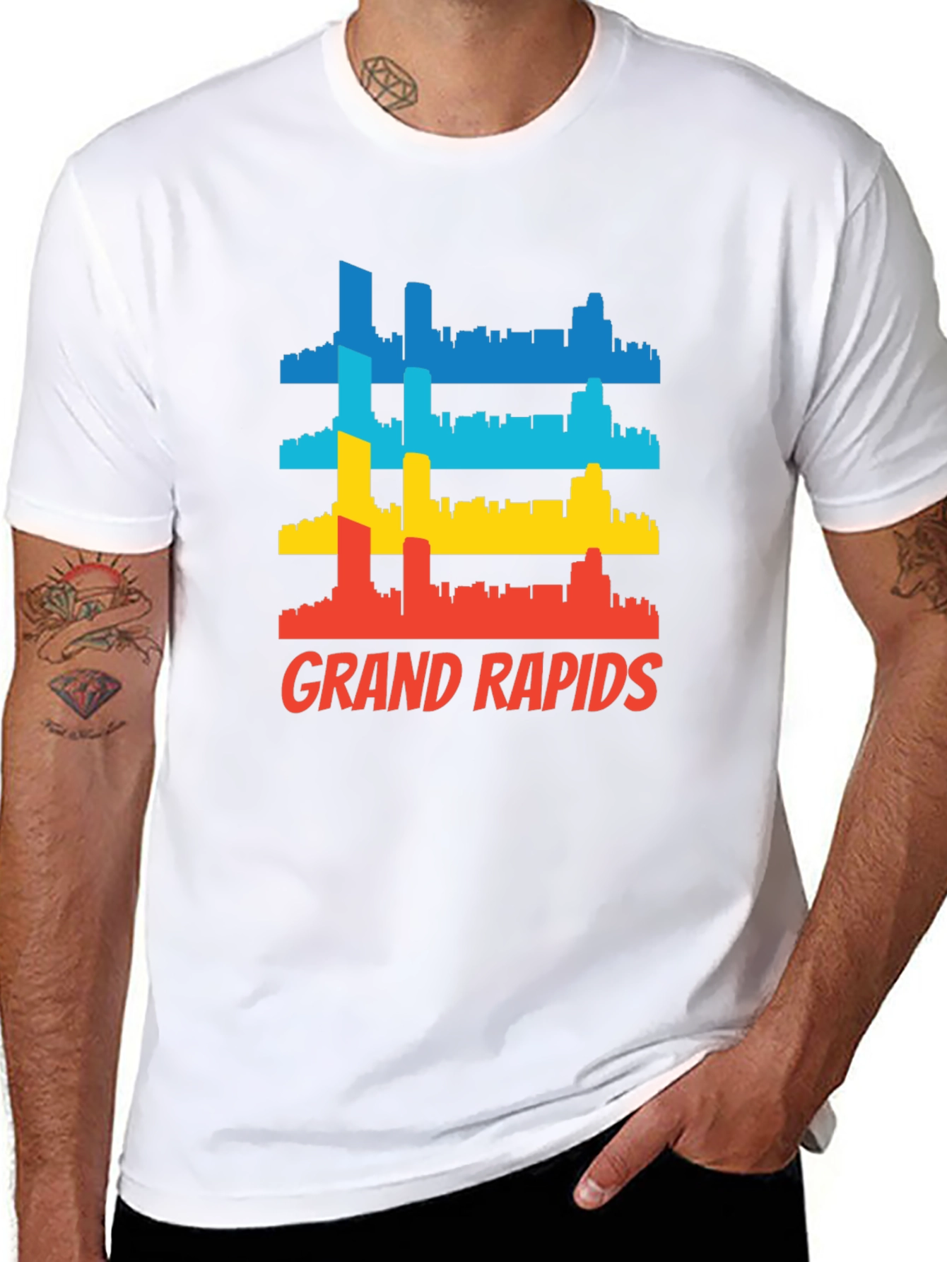 Grand Rapids Cityscape Graphic T-Shirt
