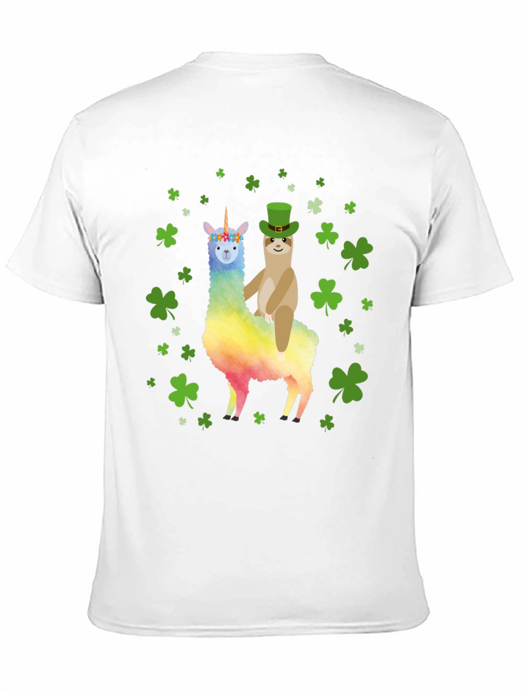 St. Patricks Day Llama Sloth Graphic Tee