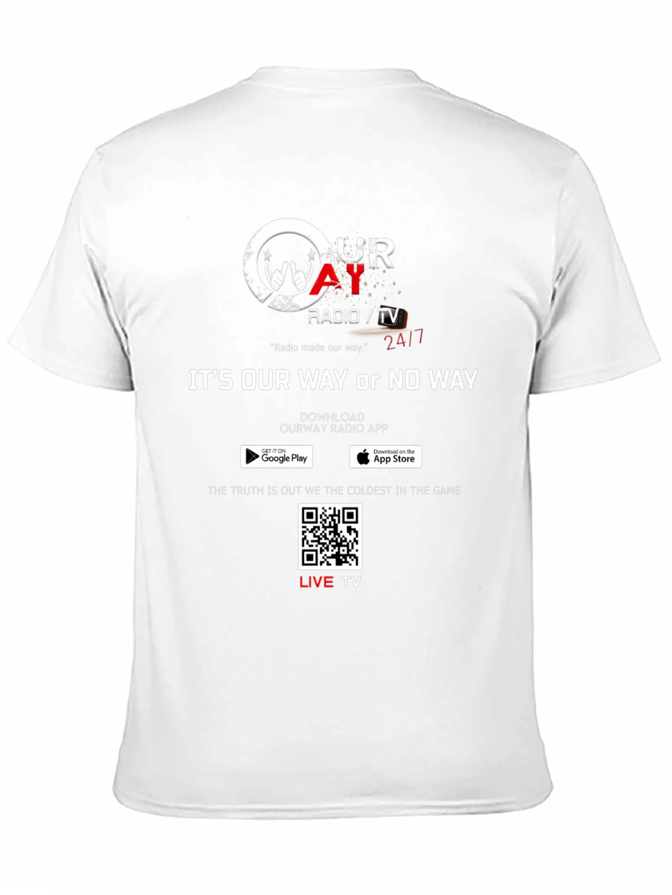 Our Way Radio/TV Black Graphic T-Shirt