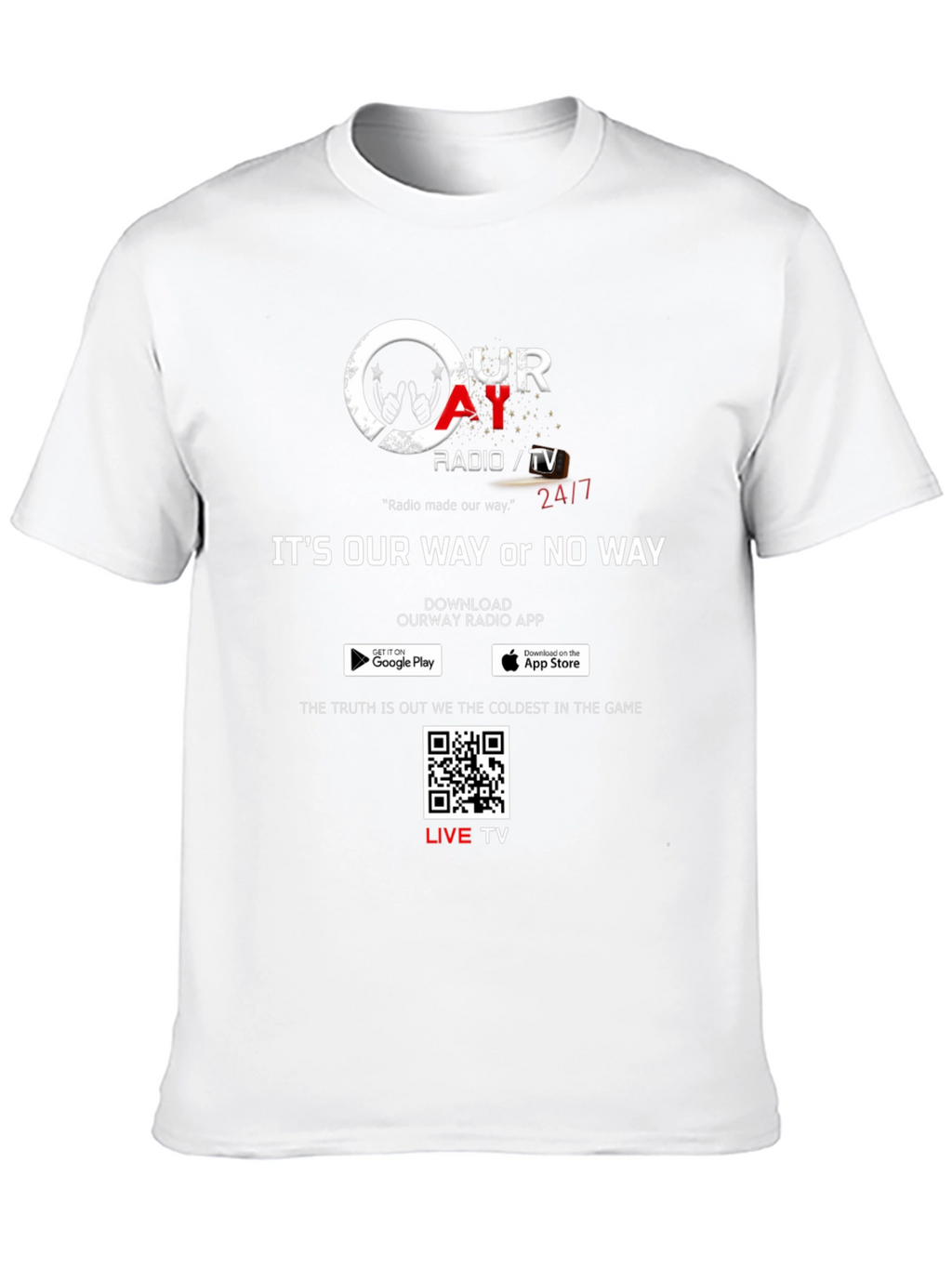 Our Way Radio/TV Black Graphic T-Shirt