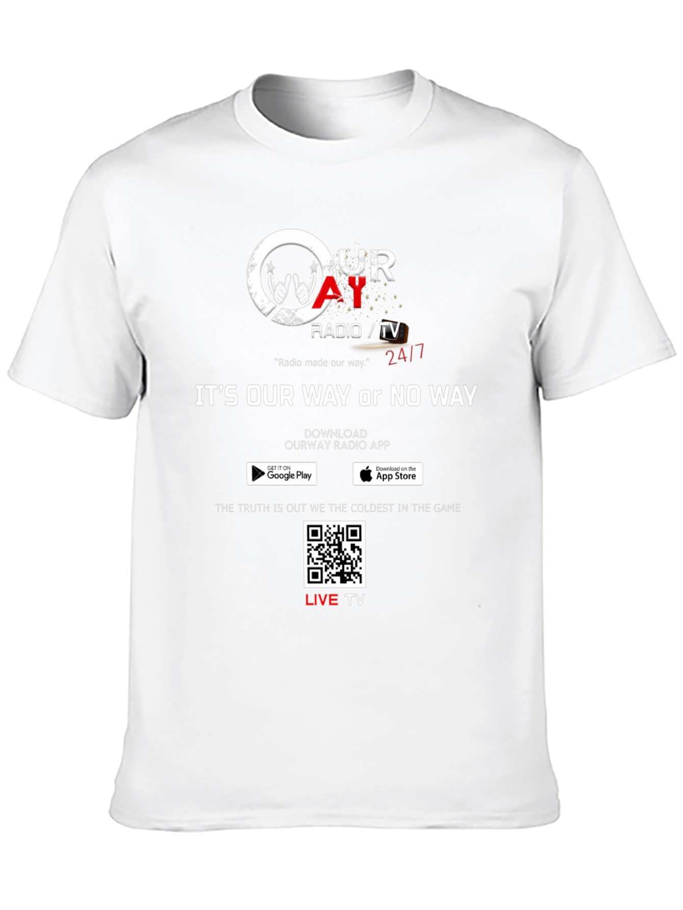 Our Way Radio/TV Black Graphic T-Shirt