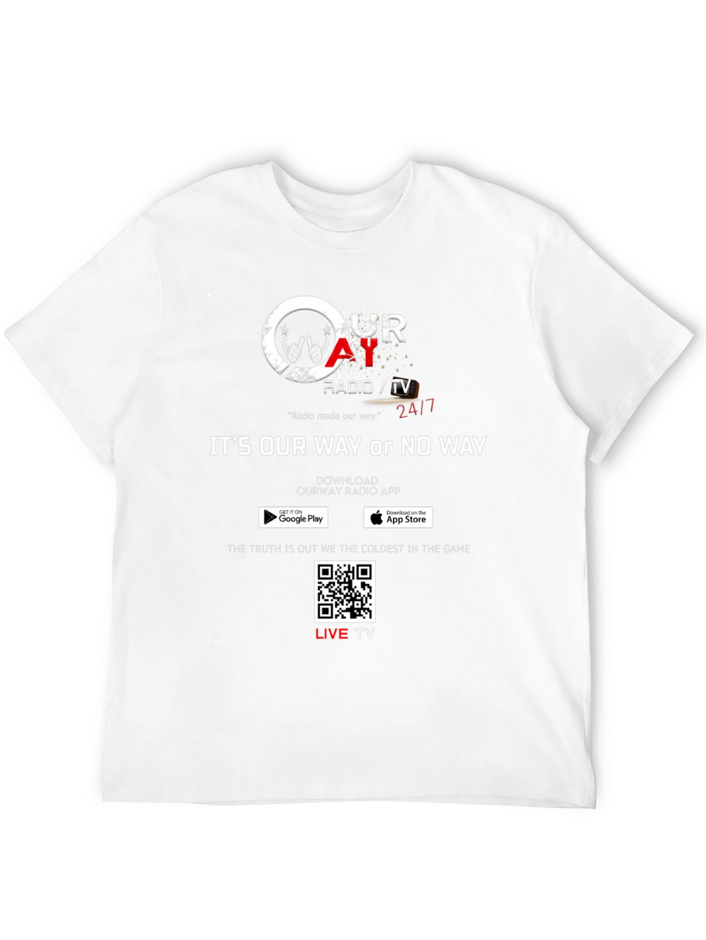 Our Way Radio/TV Black Graphic T-Shirt