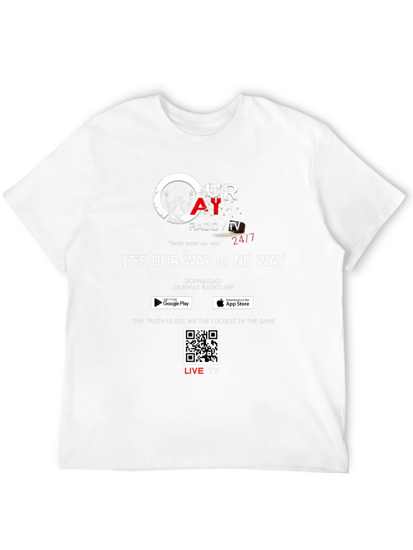 Our Way Radio/TV Black Graphic T-Shirt