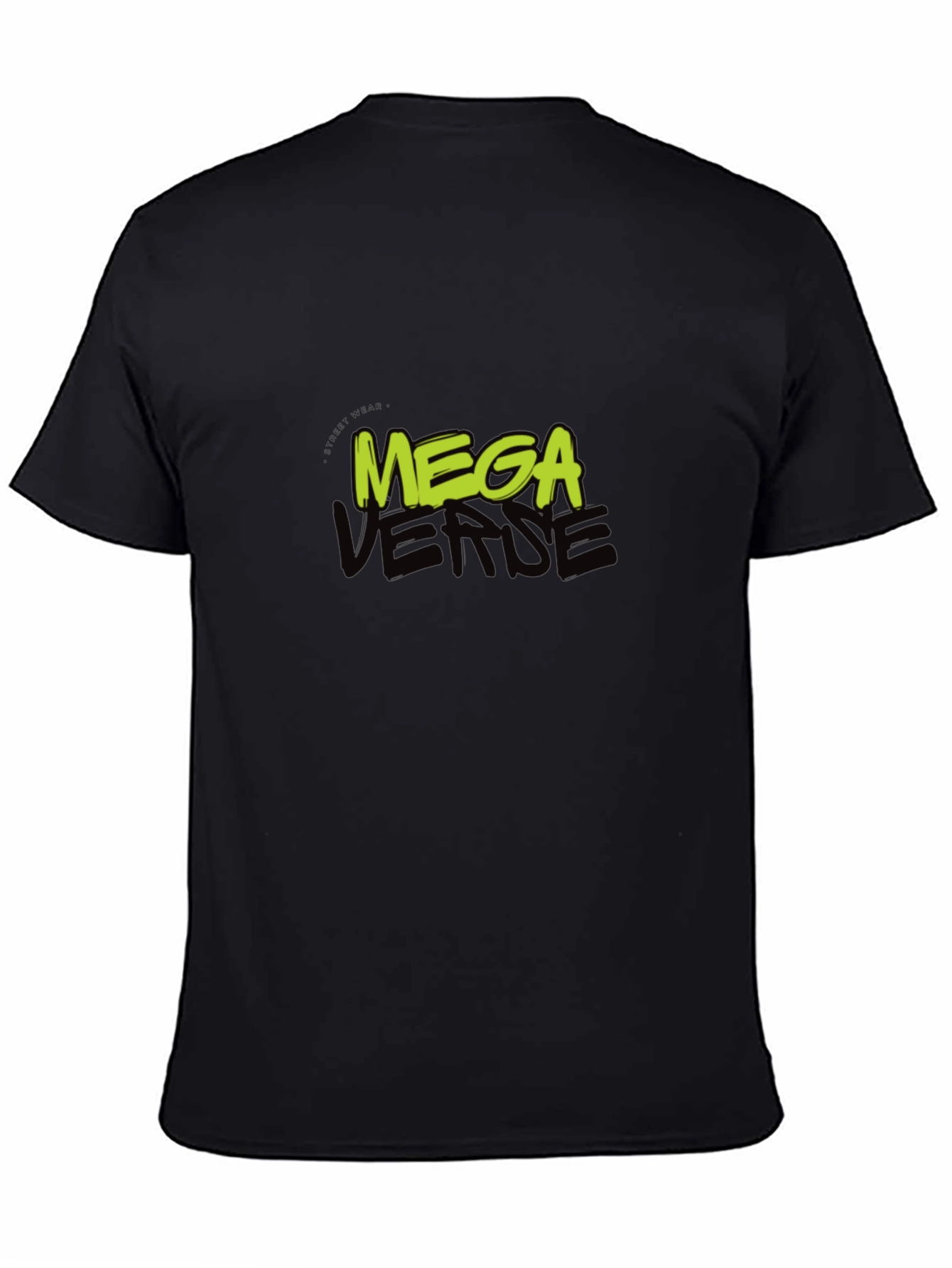 Mega Verse Graphic Tee - Black Cotton Casual Wear