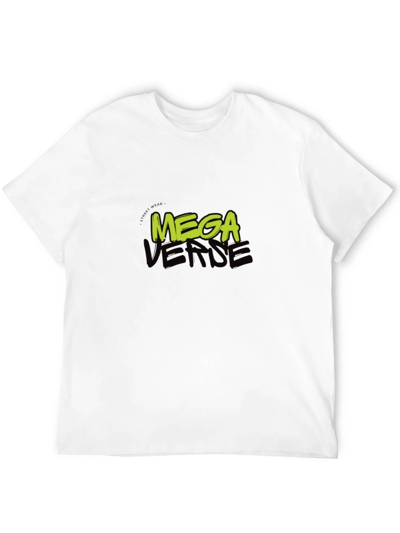 Mega Verse Graphic Tee - Black Cotton Casual Wear