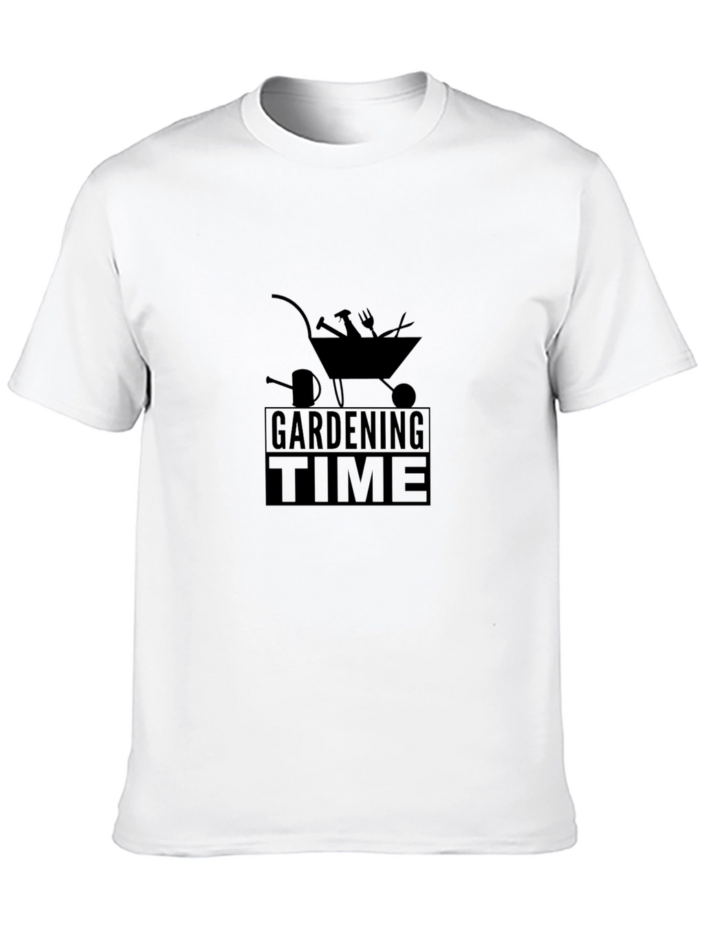 Gardening Time Black T-Shirt