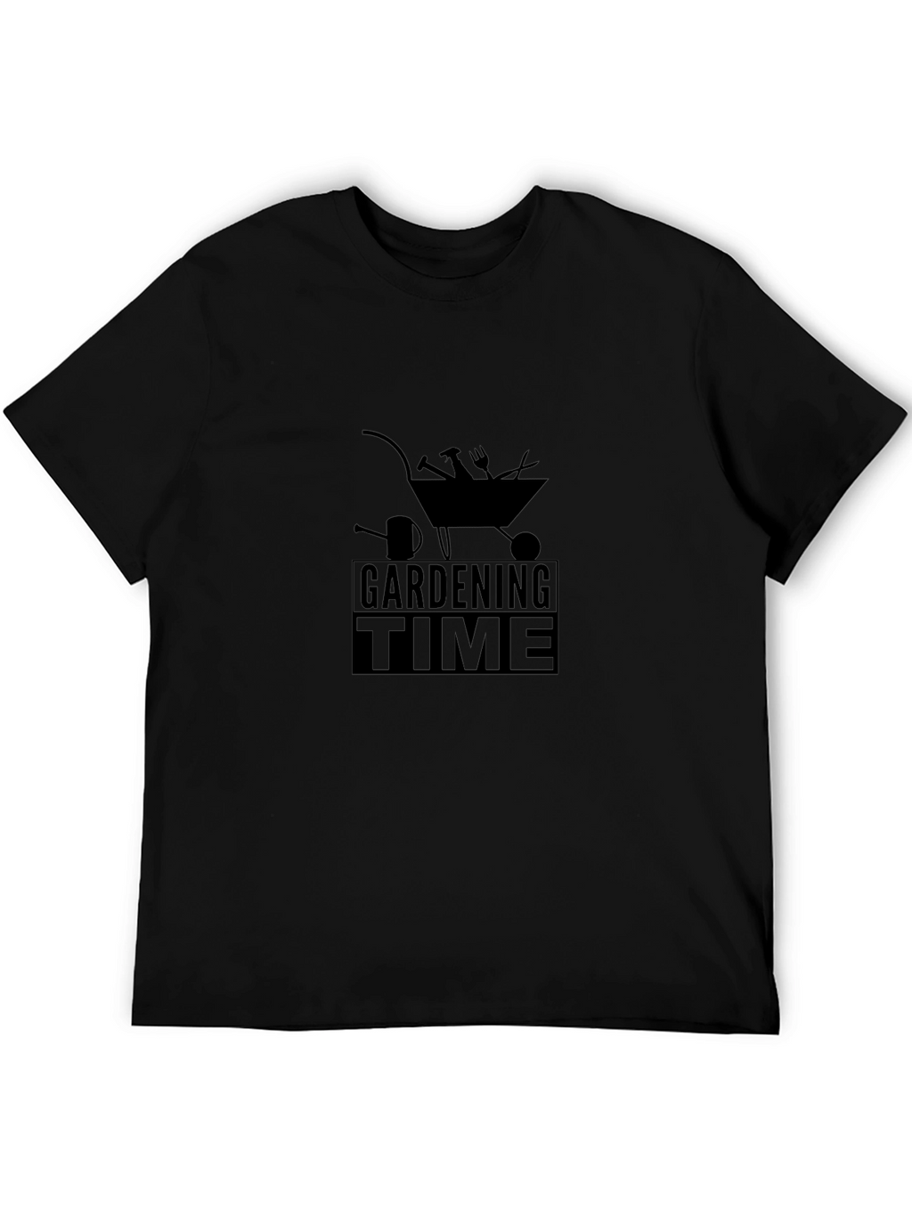 Gardening Time Black T-Shirt