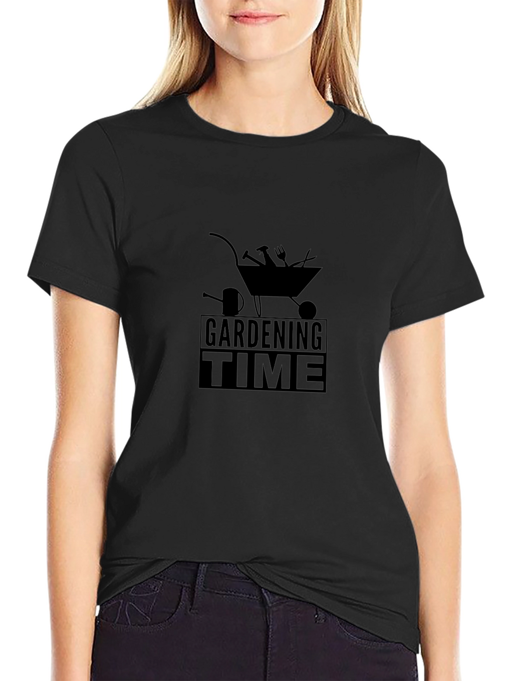 Gardening Time Black T-Shirt
