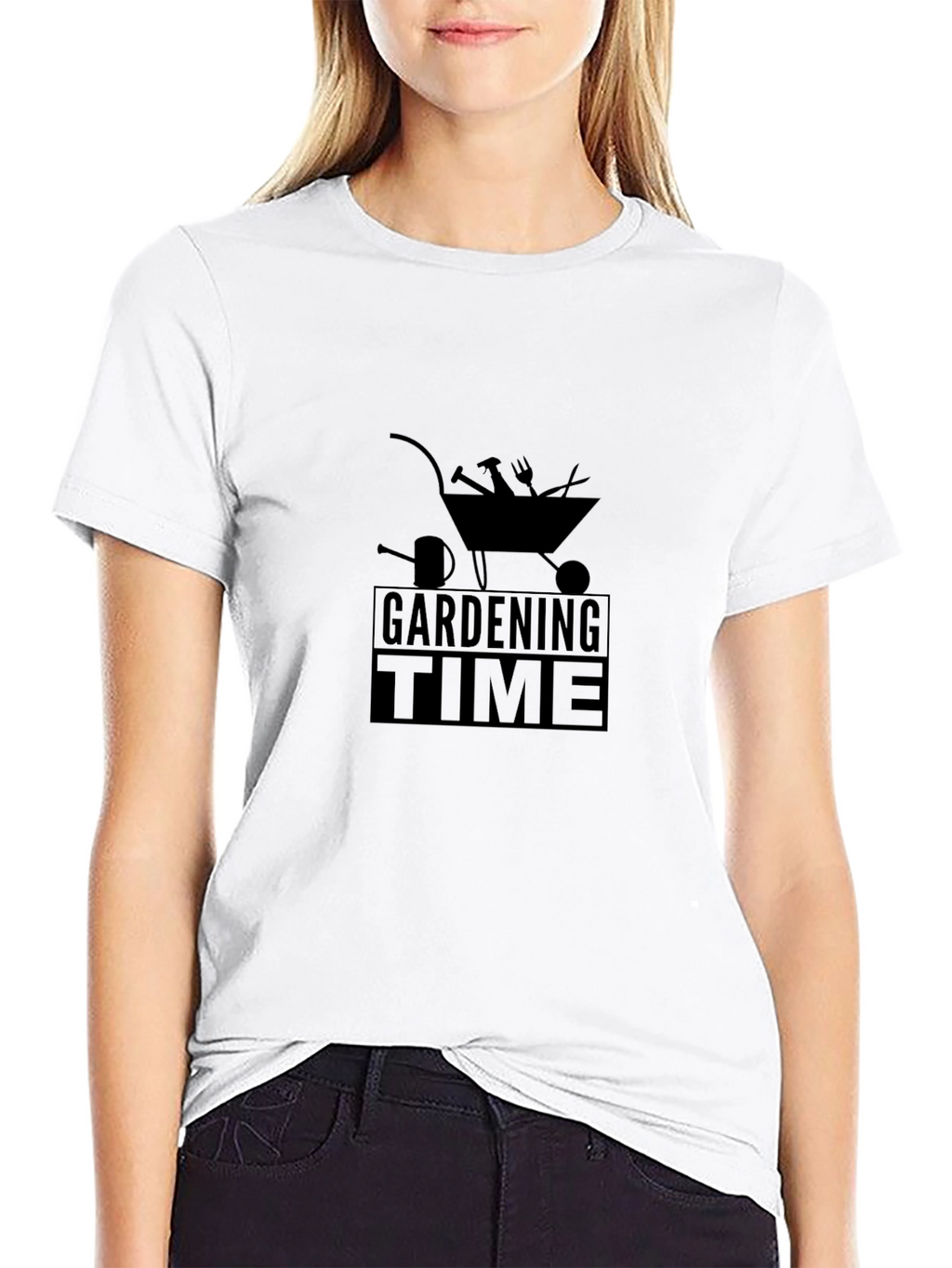 Gardening Time Black T-Shirt