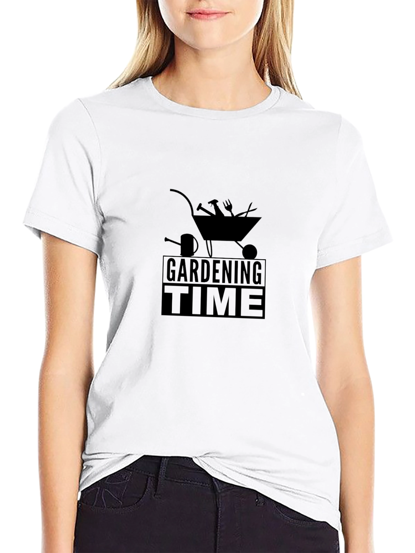 Gardening Time Black T-Shirt