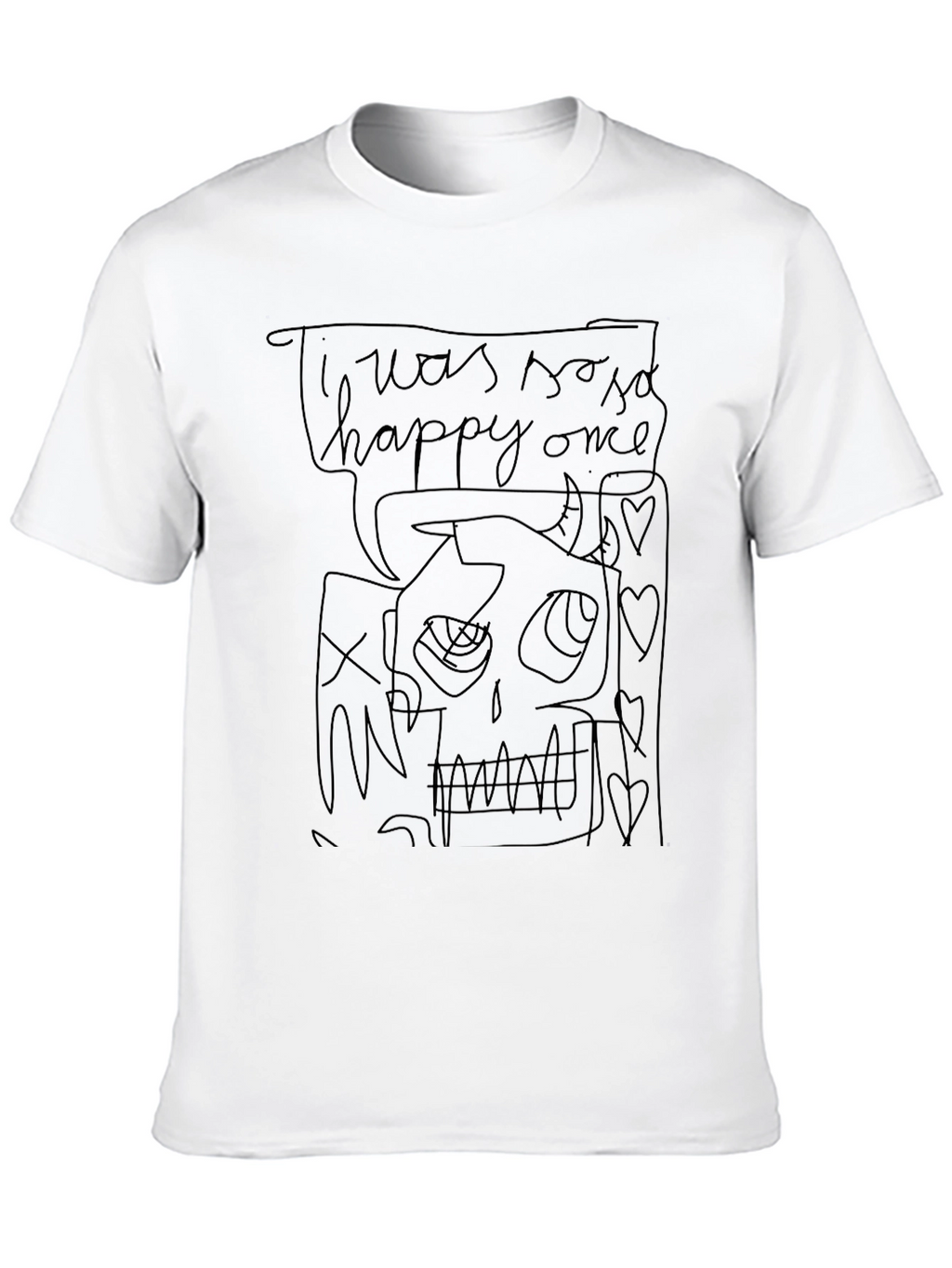 I was so happy once Graphic Tee - Black