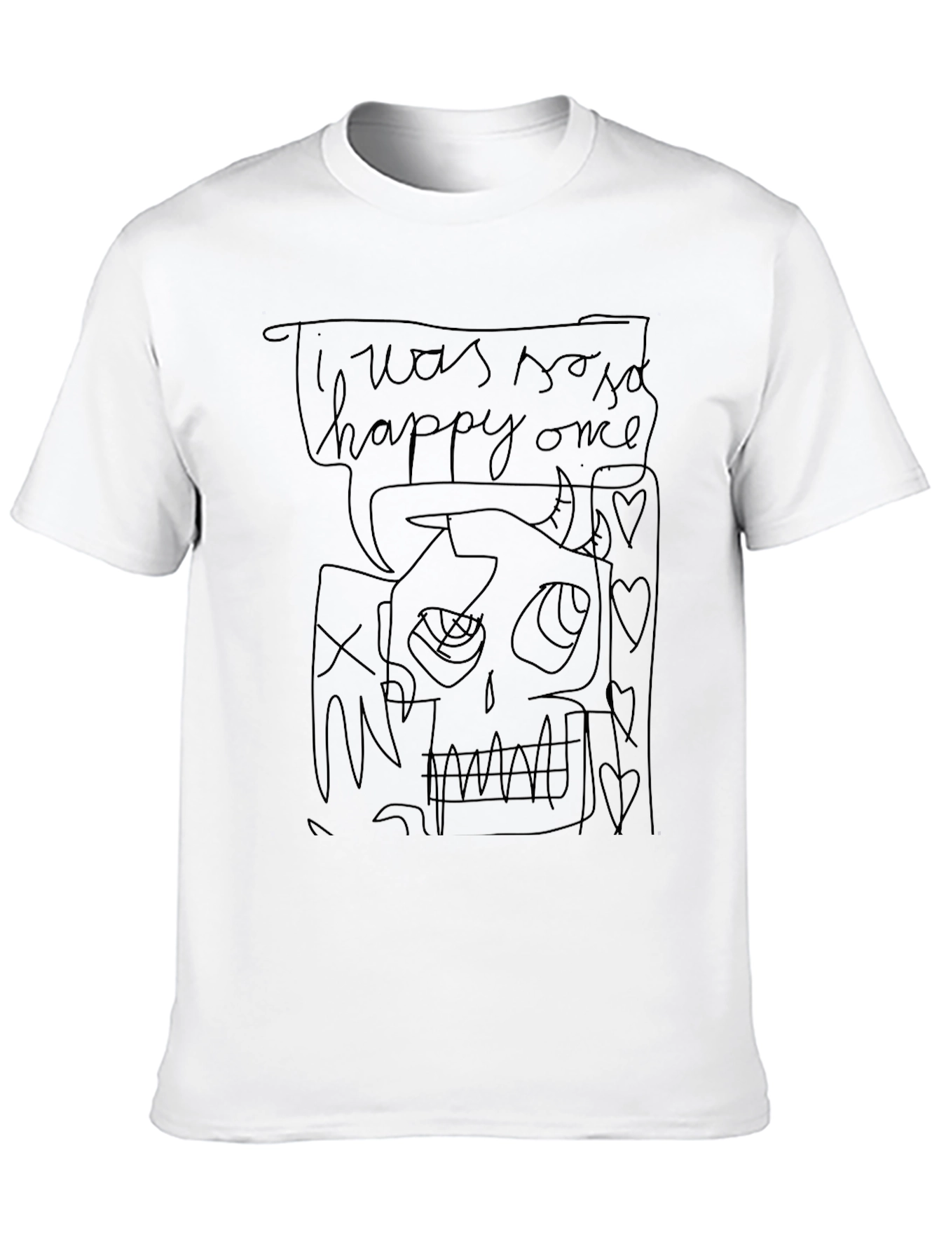 I was so happy once Graphic Tee - Black