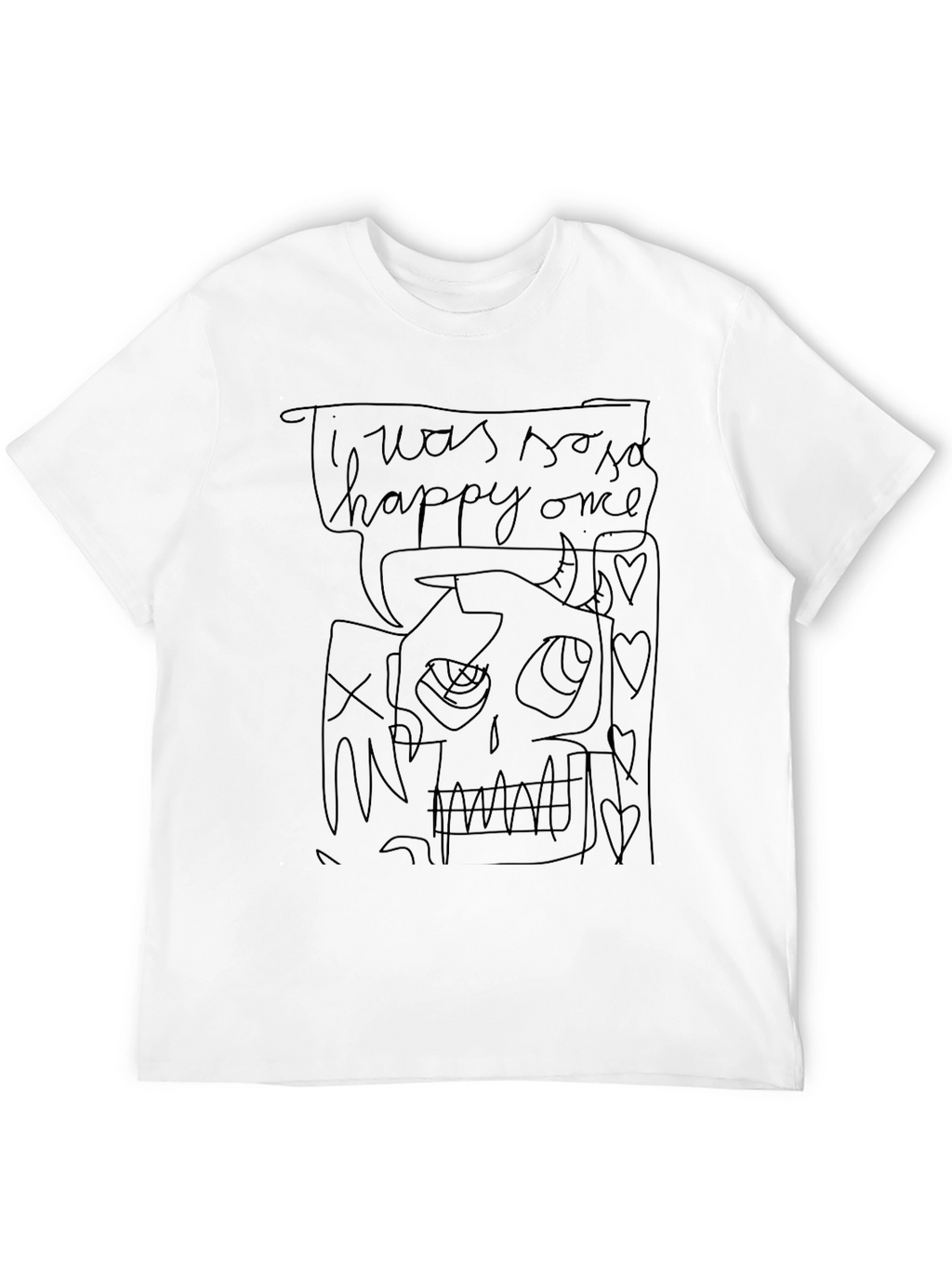 I was so happy once Graphic Tee - Black