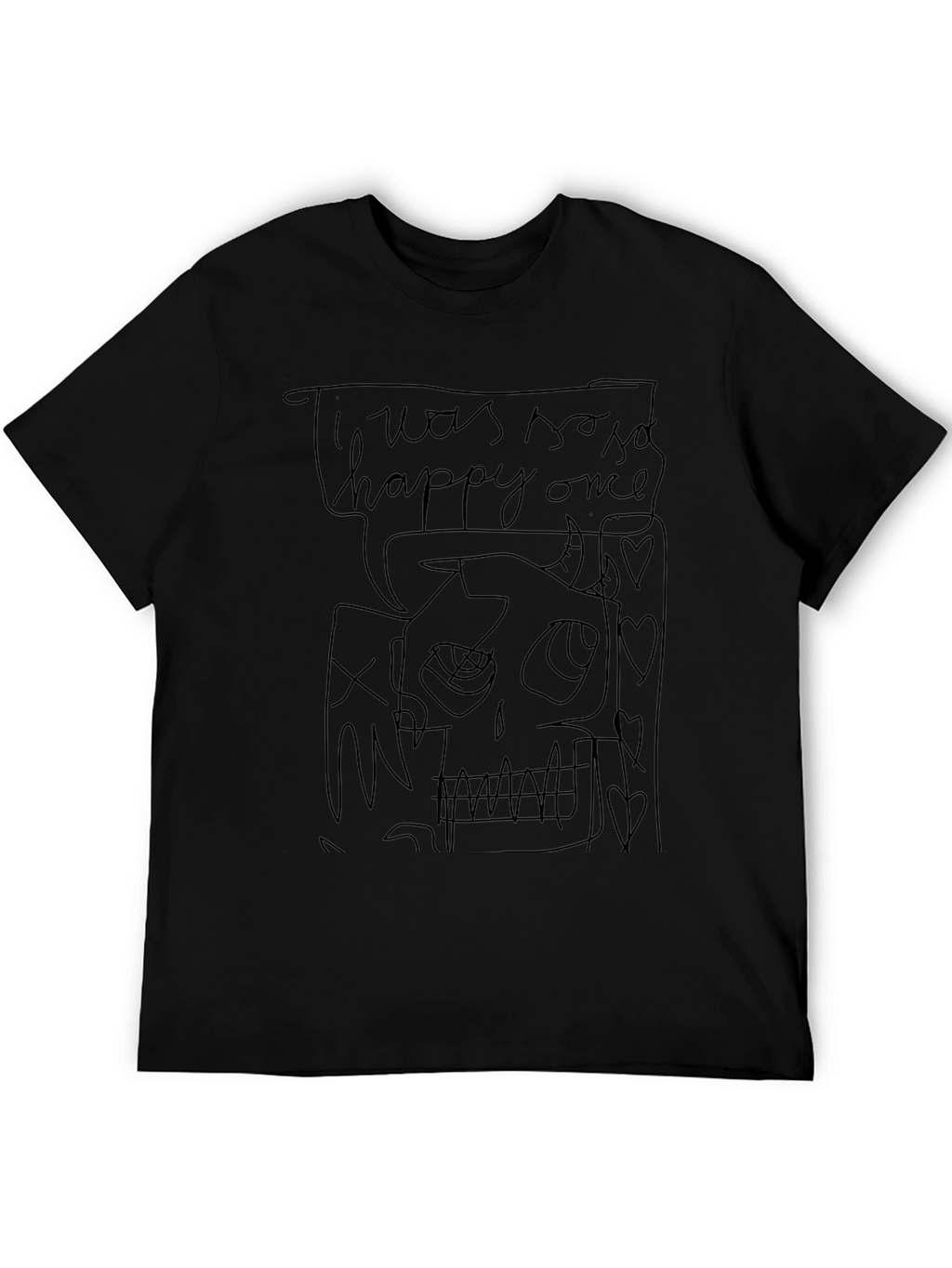 I was so happy once Graphic Tee - Black