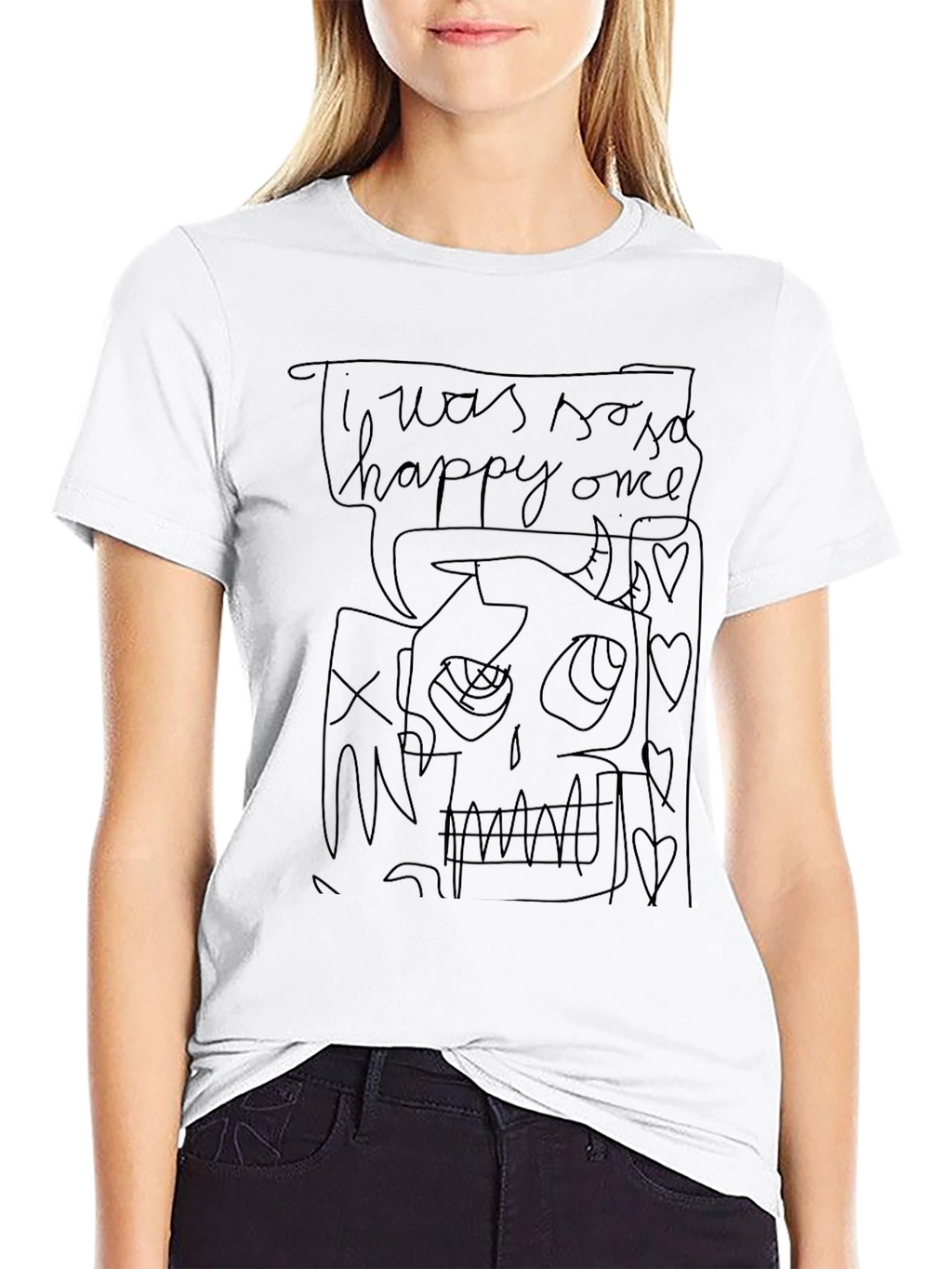 I was so happy once Graphic Tee - Black