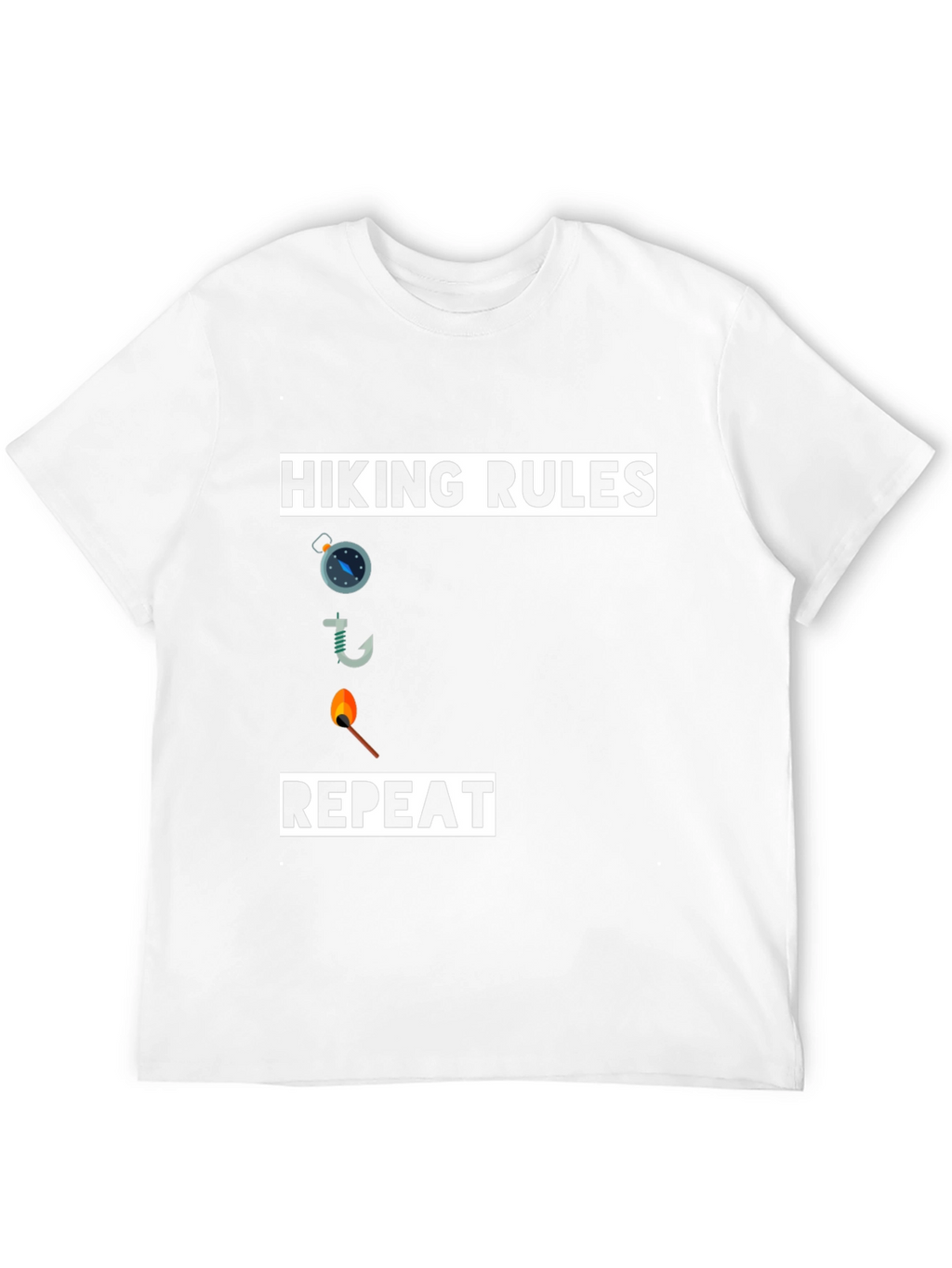 Hiking Rules T-Shirt - Compass Hook Match Repeat!