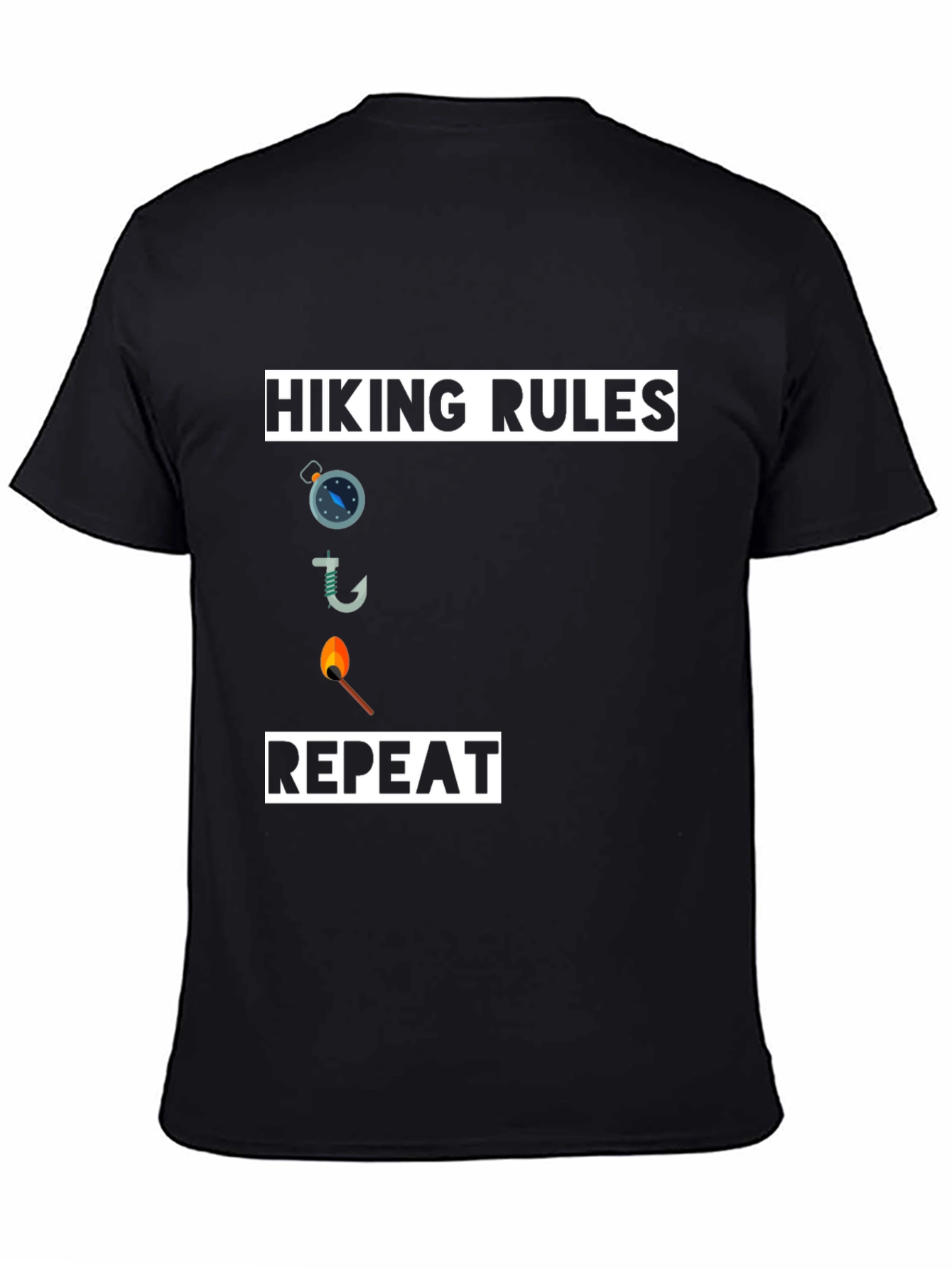Hiking Rules T-Shirt - Compass Hook Match Repeat!