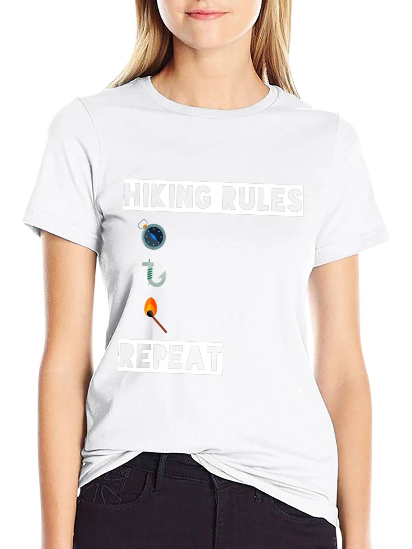 Hiking Rules T-Shirt - Compass Hook Match Repeat!