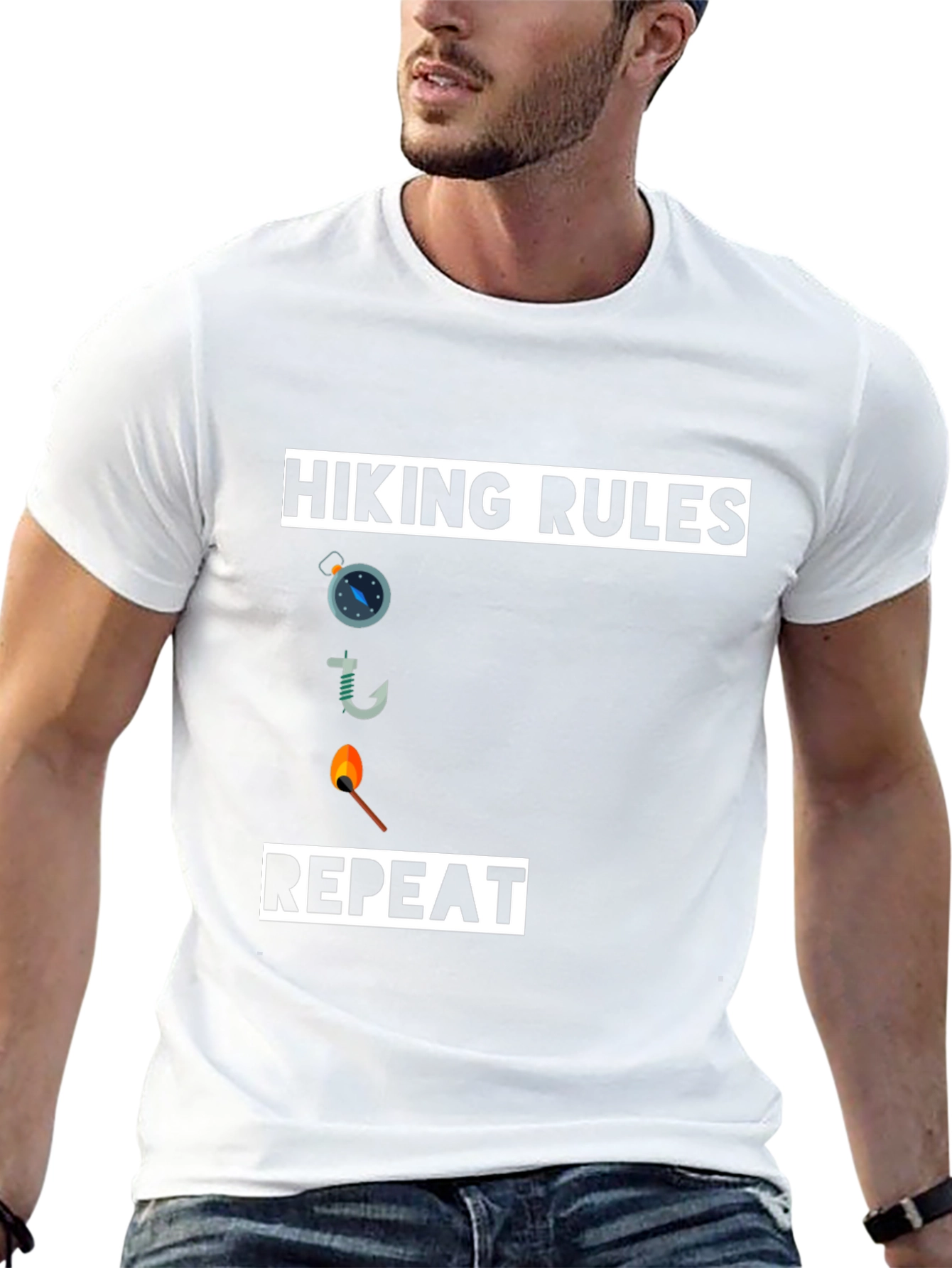 Hiking Rules T-Shirt - Compass Hook Match Repeat!