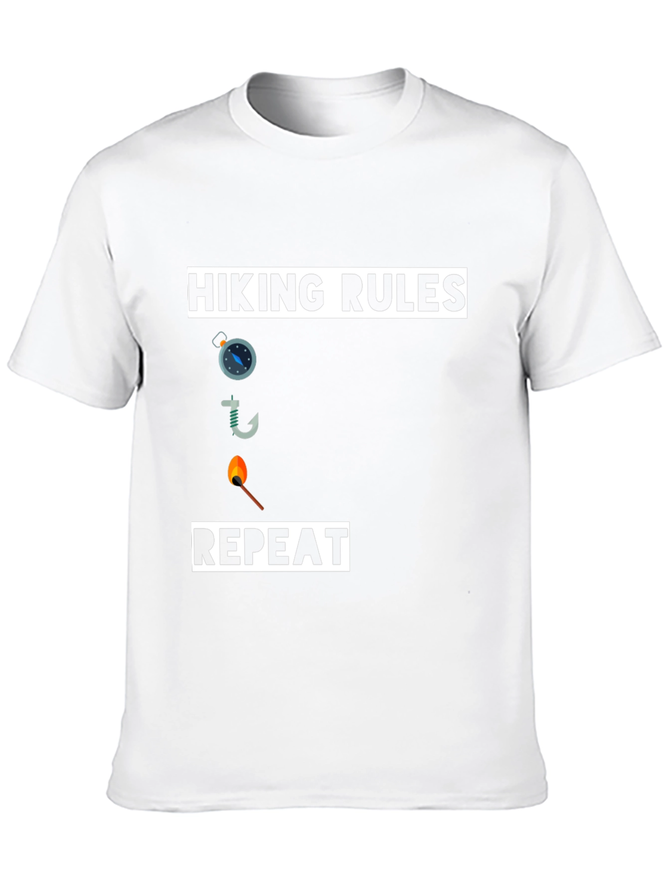 Hiking Rules T-Shirt - Compass Hook Match Repeat!
