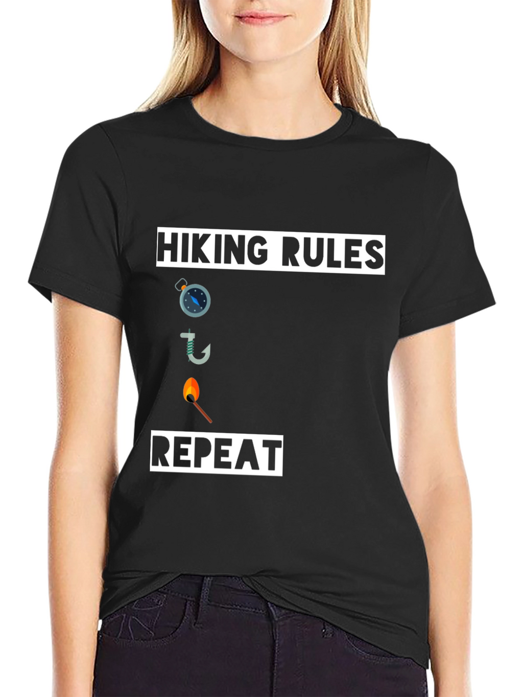 Hiking Rules T-Shirt - Compass Hook Match Repeat!